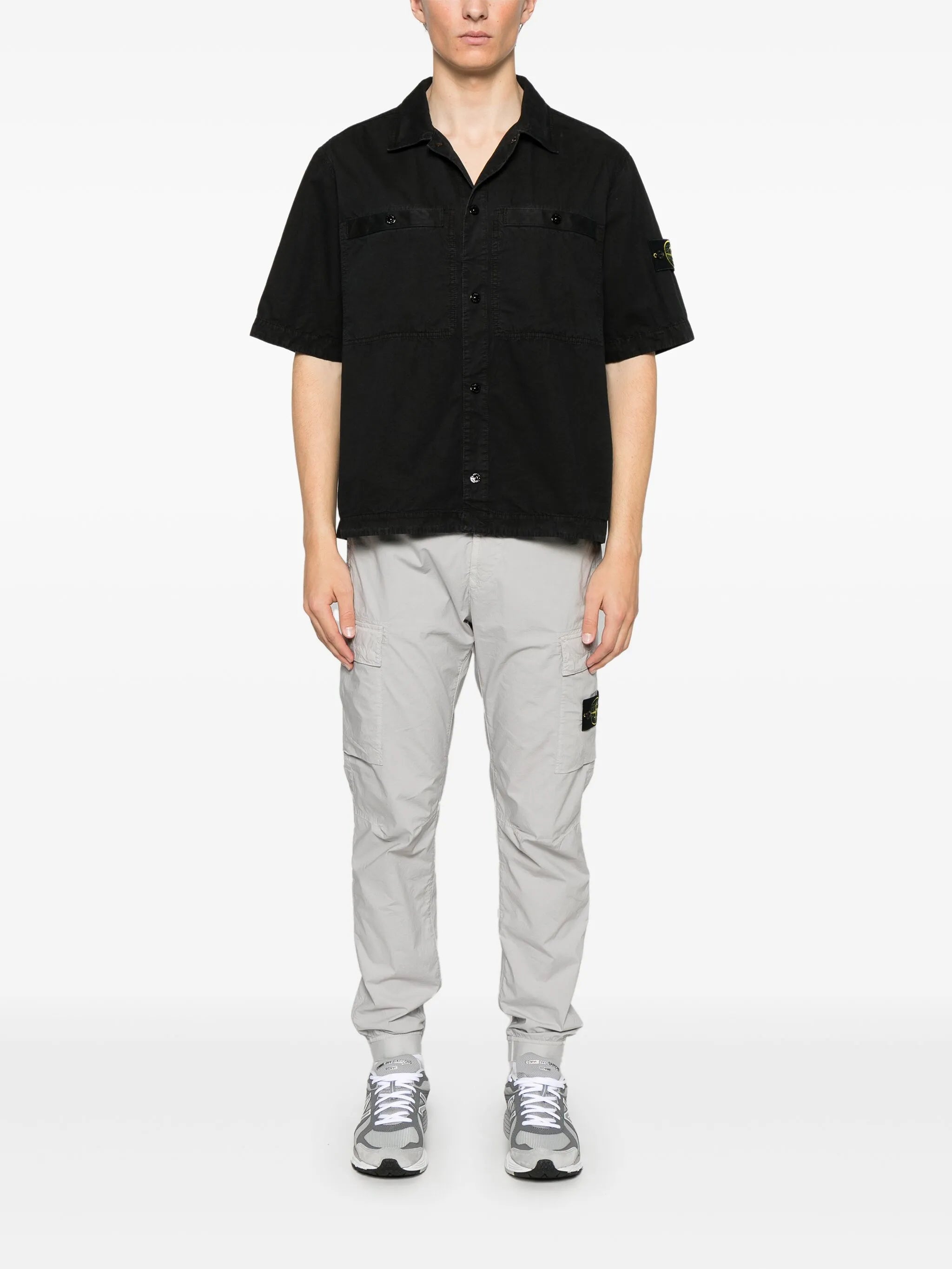 Compass-badge shirt