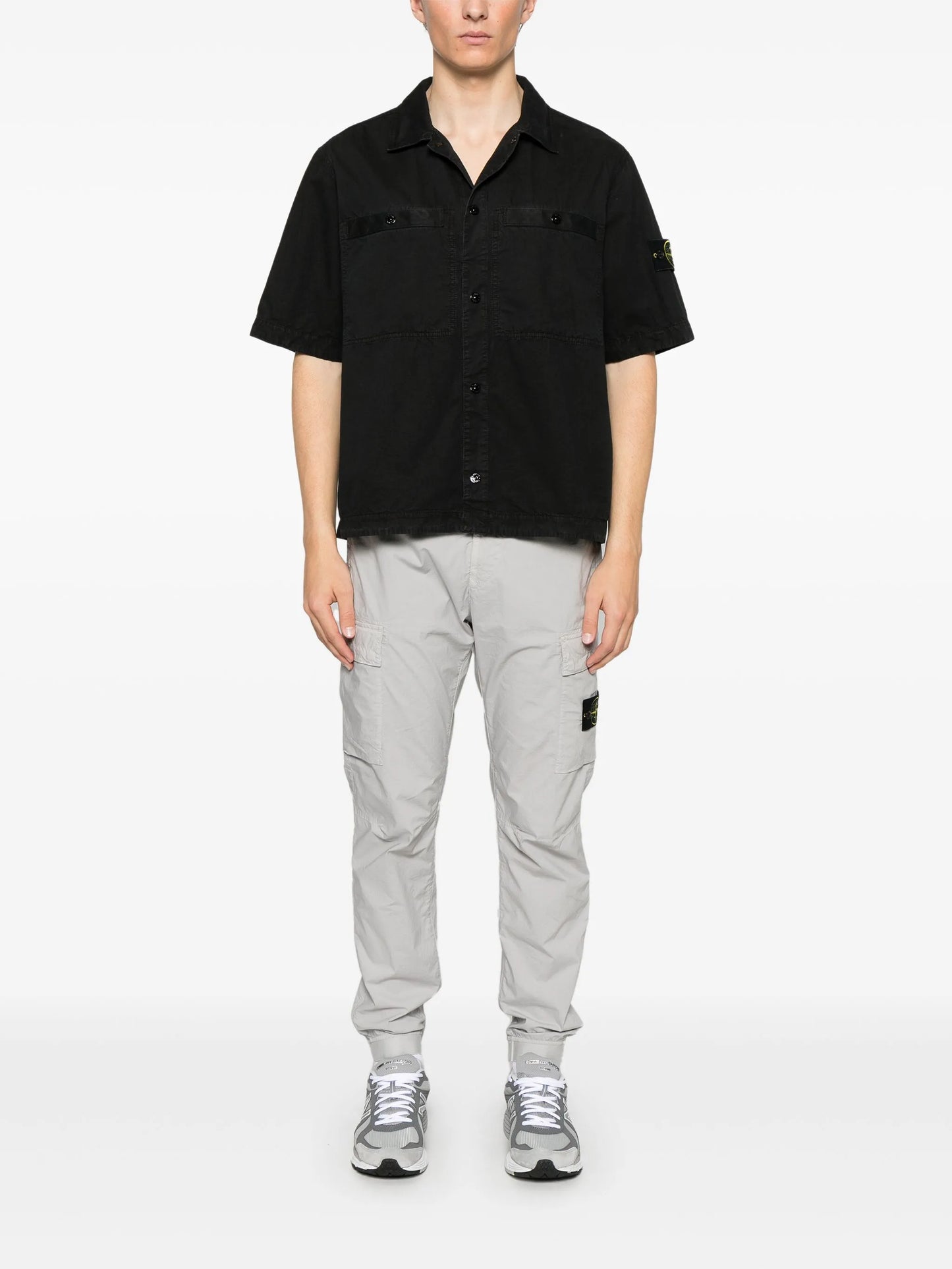 Compass-badge shirt