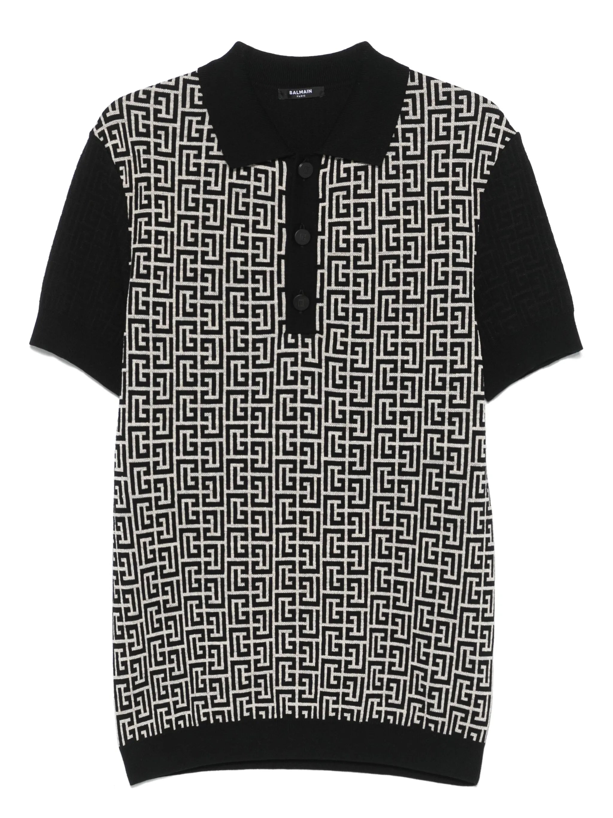 monogram knit polo shirt