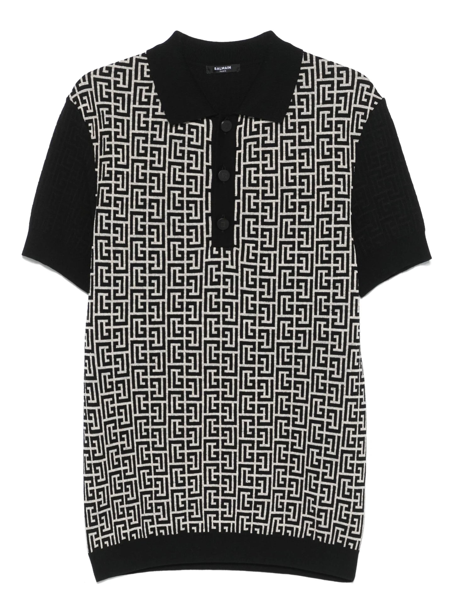 monogram knit polo shirt
