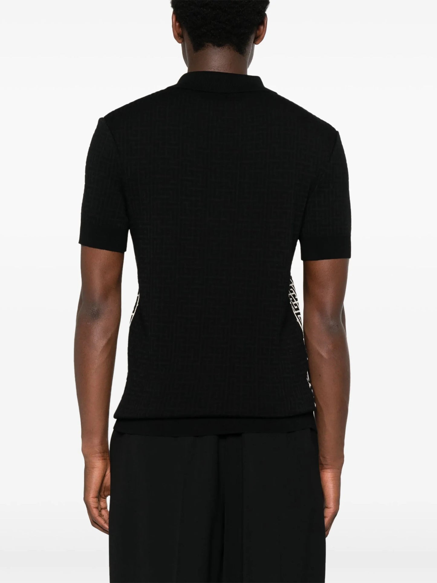 monogram knit polo shirt