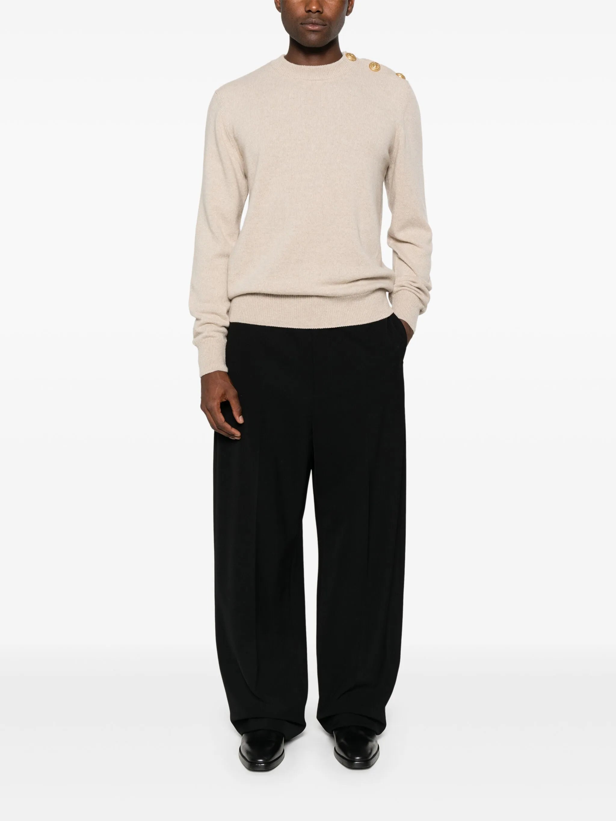 buttoned sweater