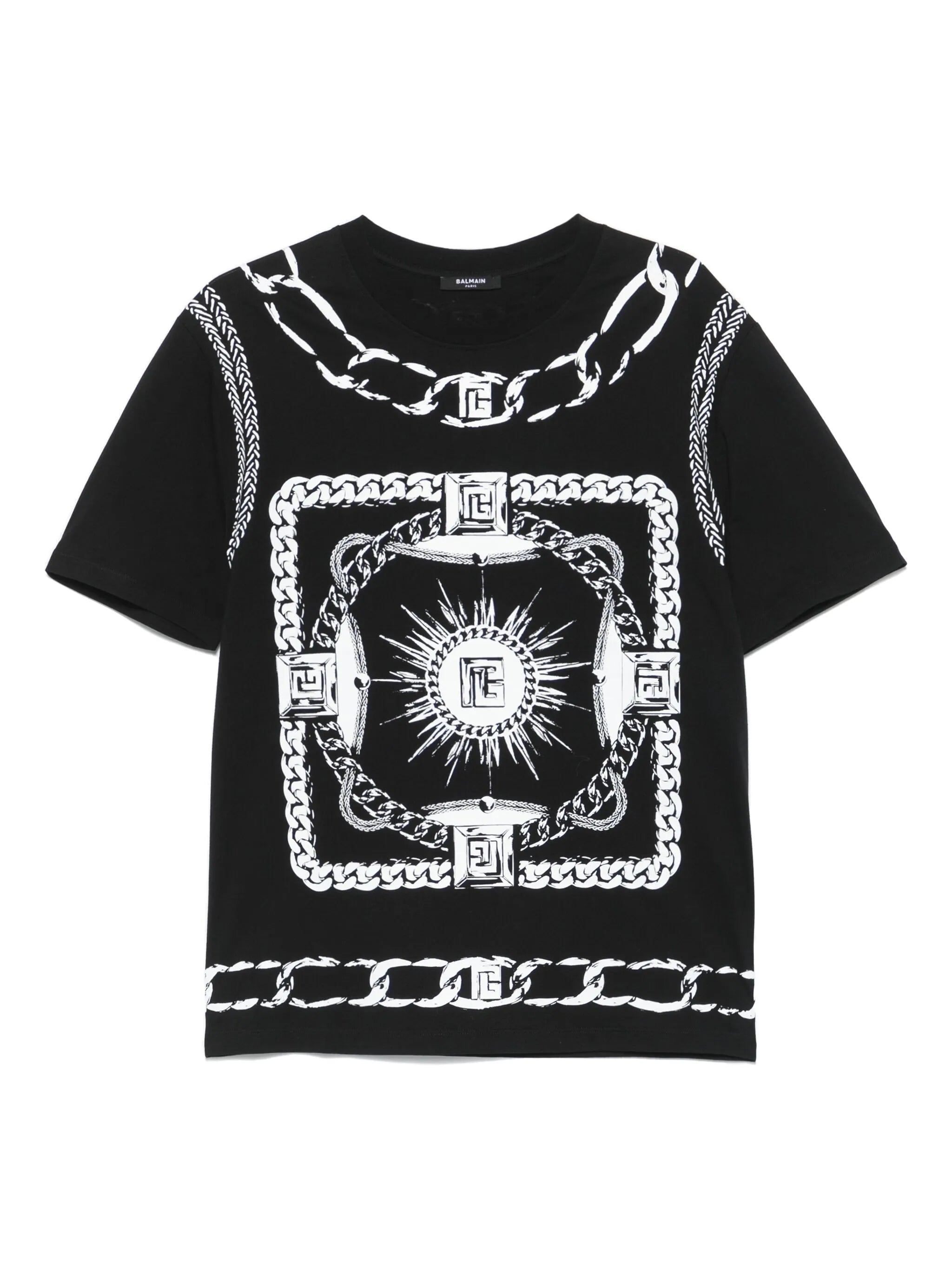 foulard-print T-shirt