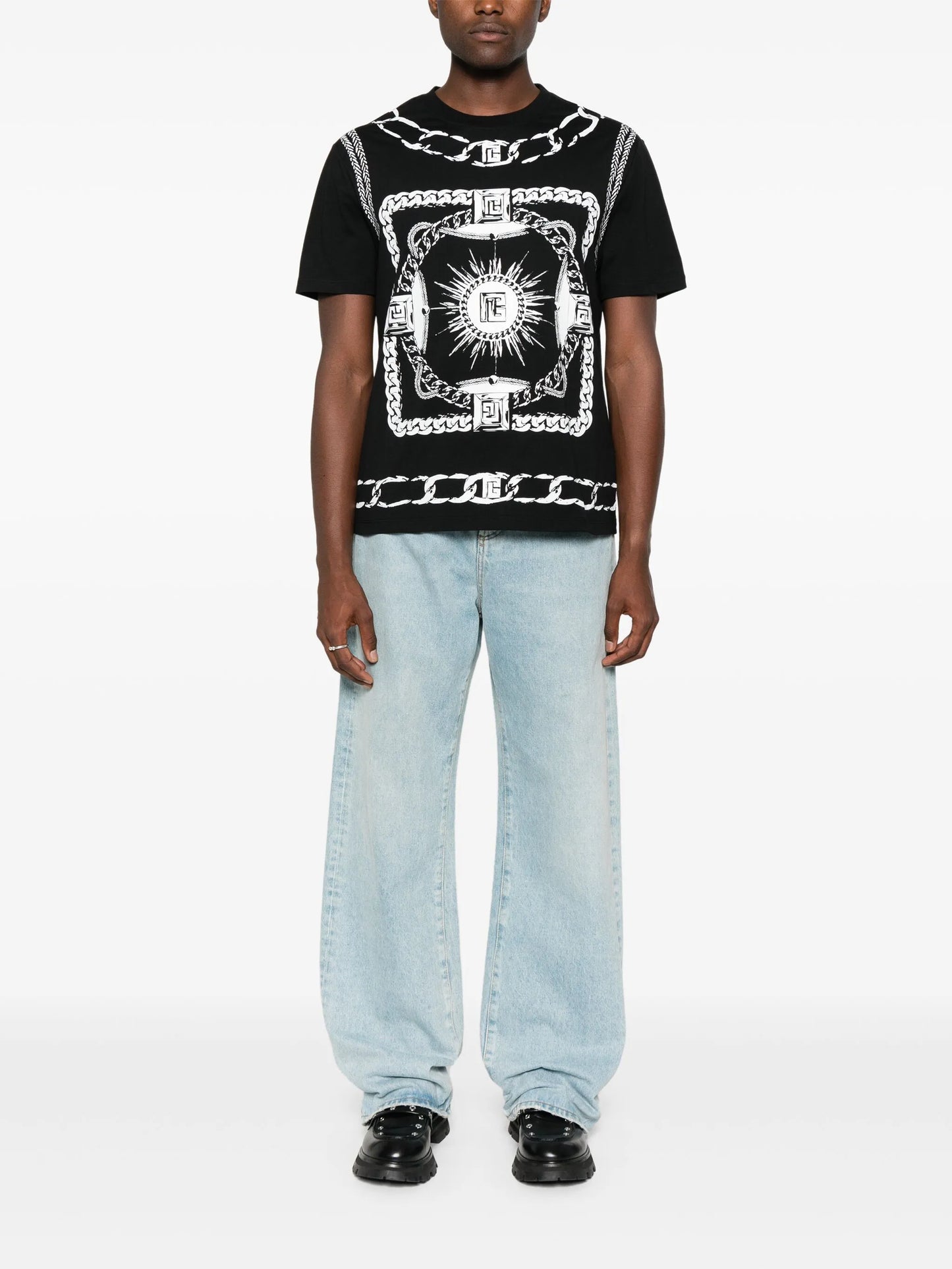 foulard-print T-shirt