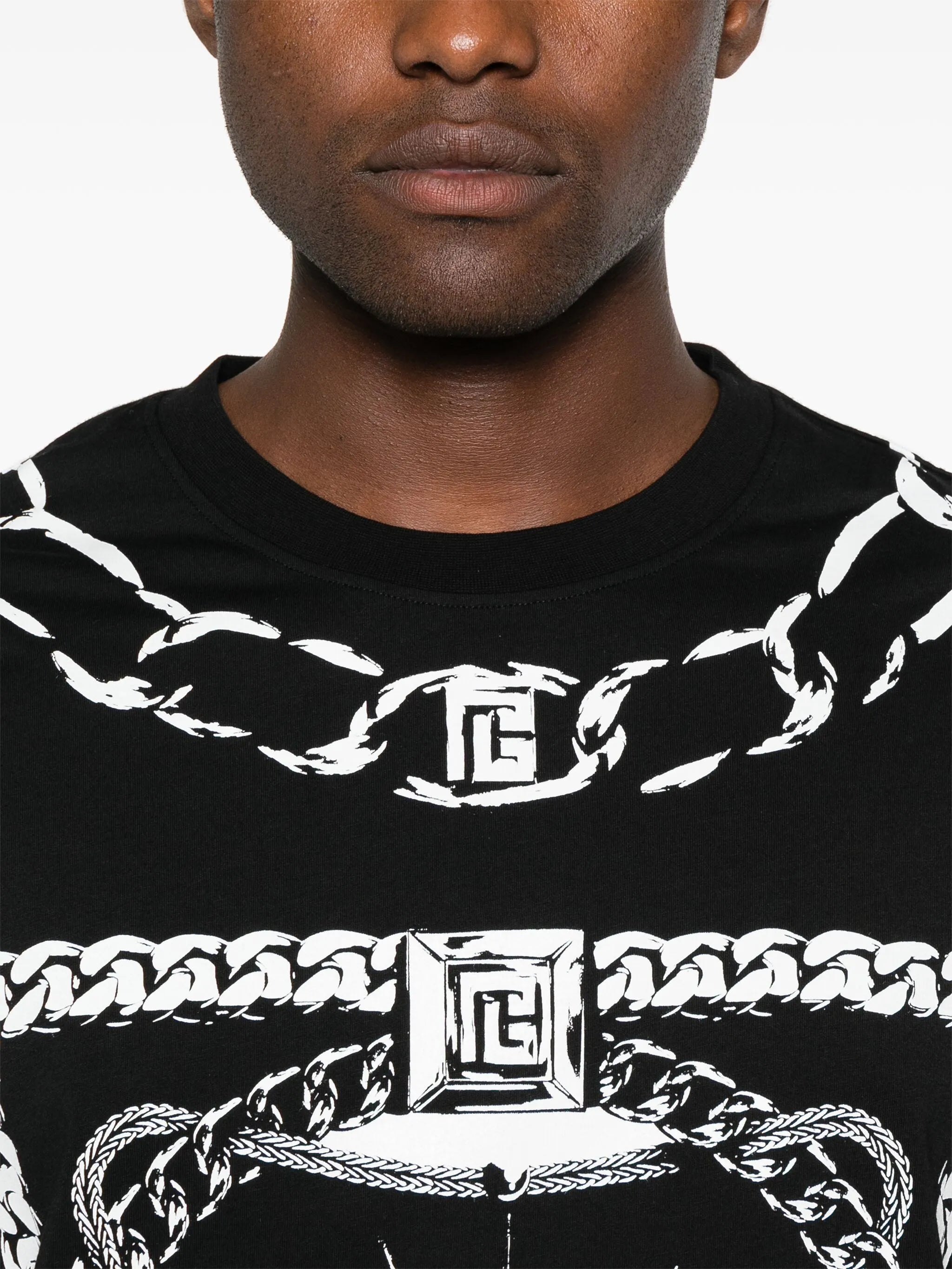 foulard-print T-shirt