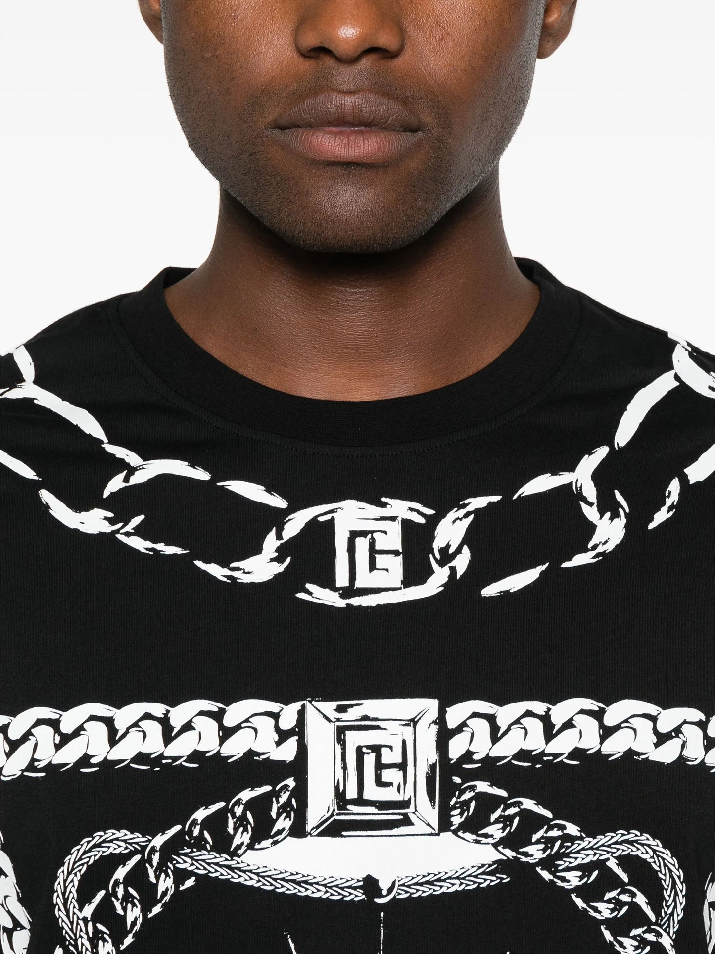 foulard-print T-shirt