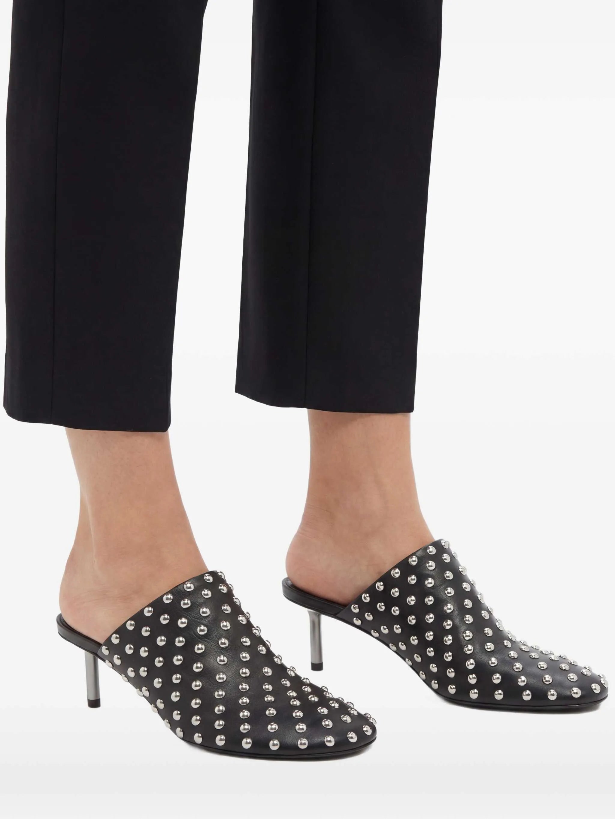 60mm stud-embellished mules