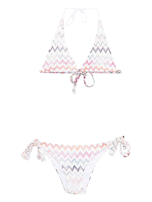 zigzag-motif bikini set