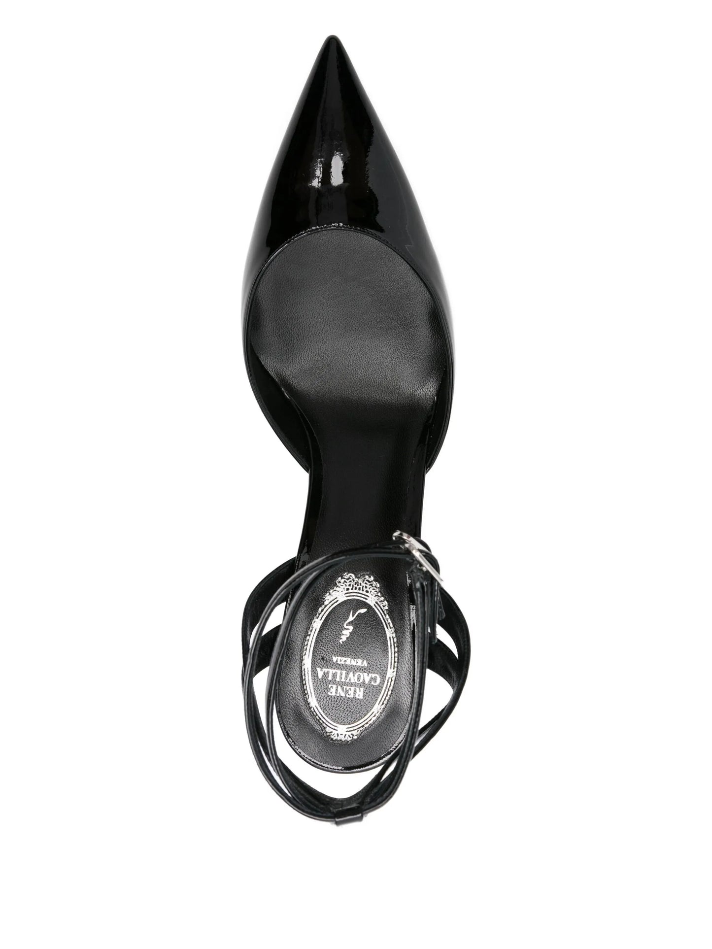 80mm leather heeled pumps