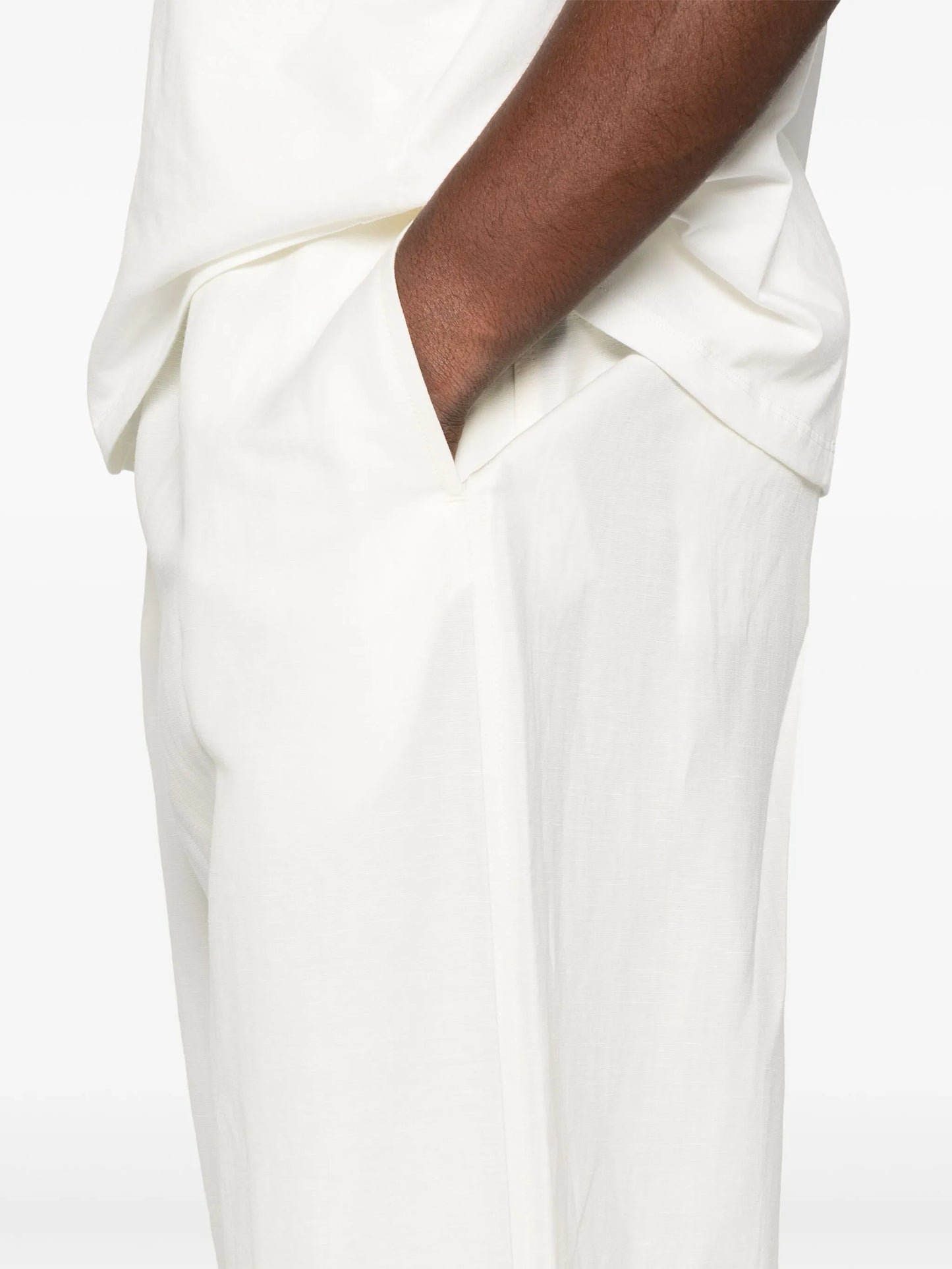 drawstring-waist trousers