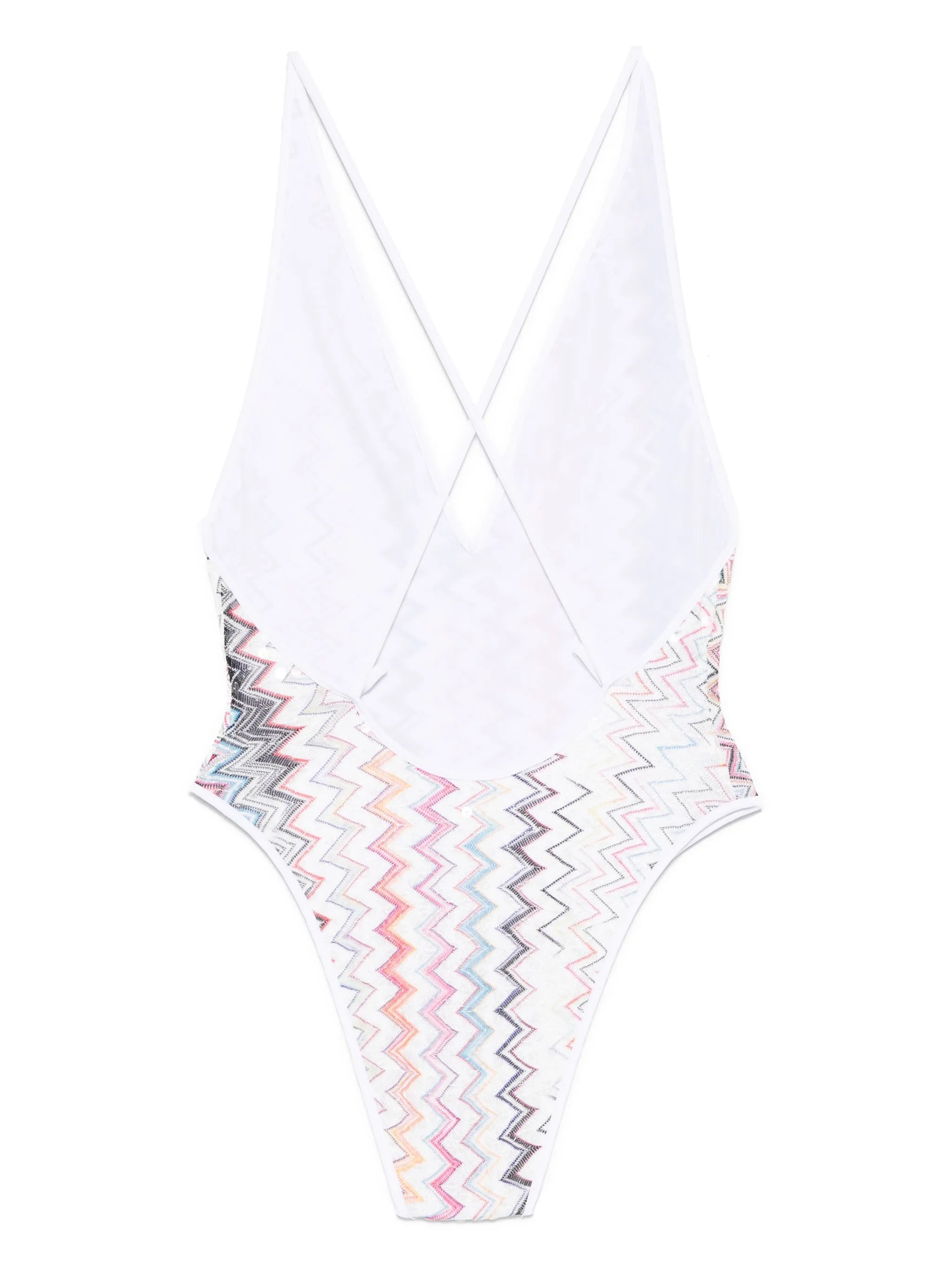 zigzag-pattern swimsuit