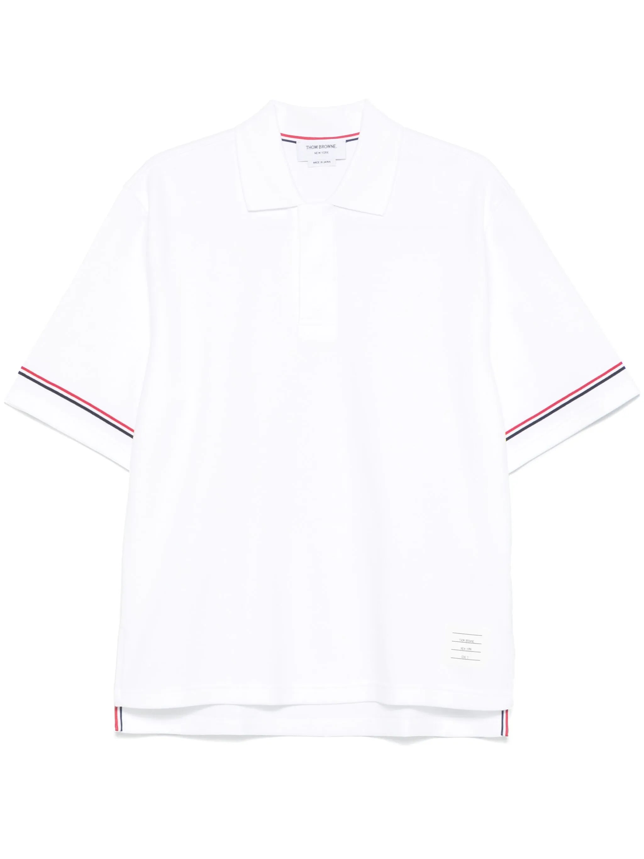 RWB-stripe cotton polo shirt