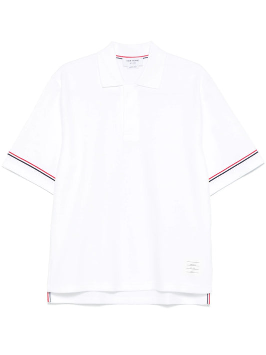 RWB-stripe cotton polo shirt