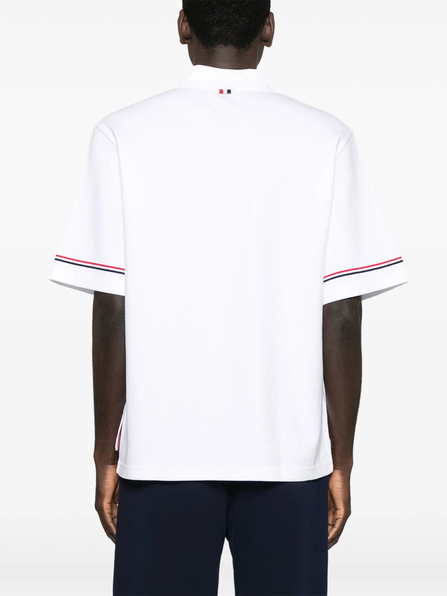 RWB-stripe cotton polo shirt