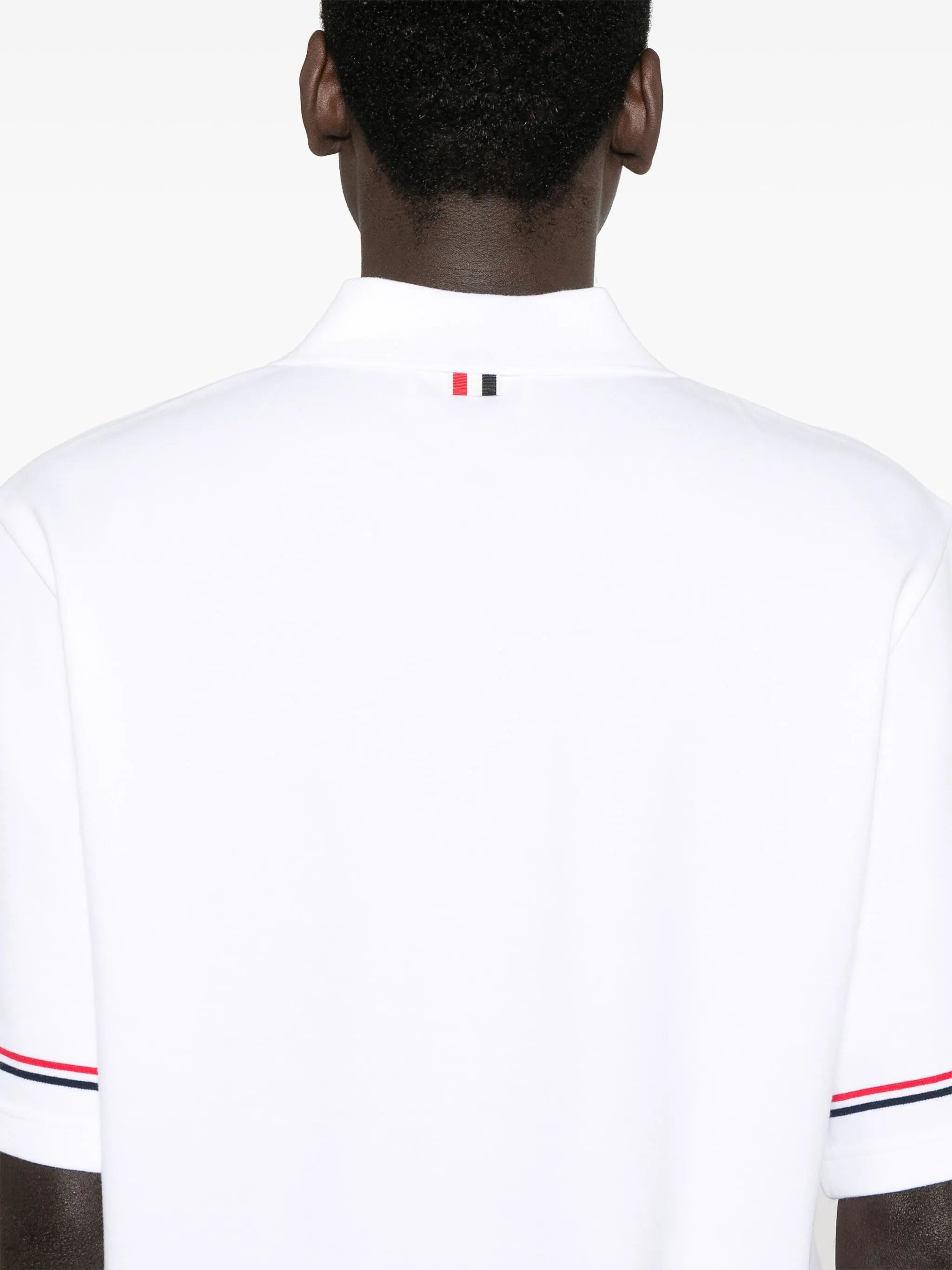 RWB-stripe cotton polo shirt