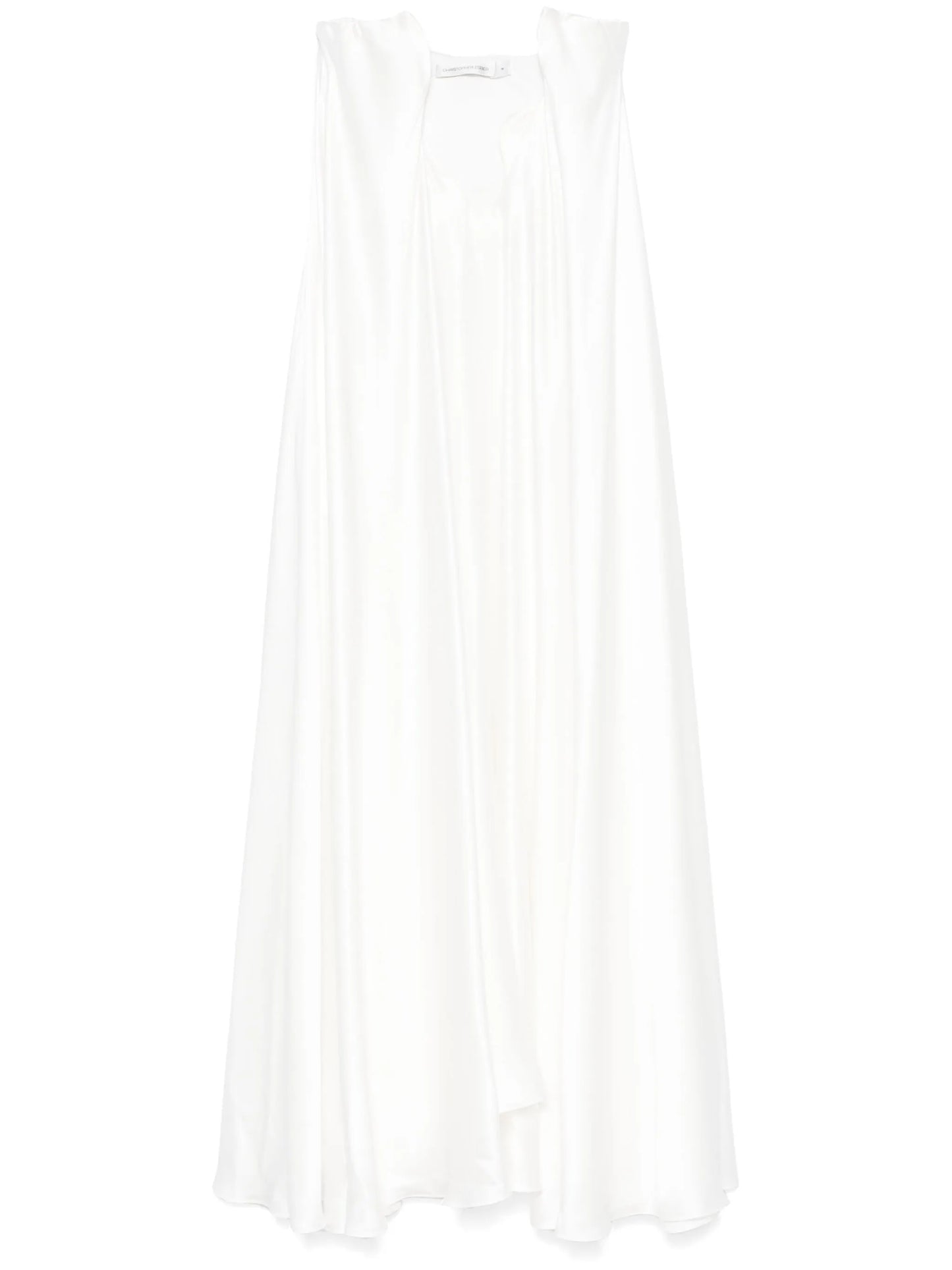 silk strapless gown