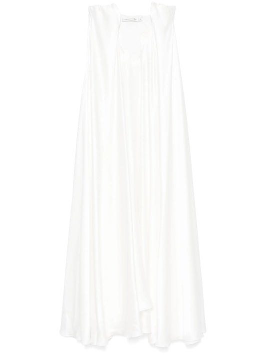 silk strapless gown