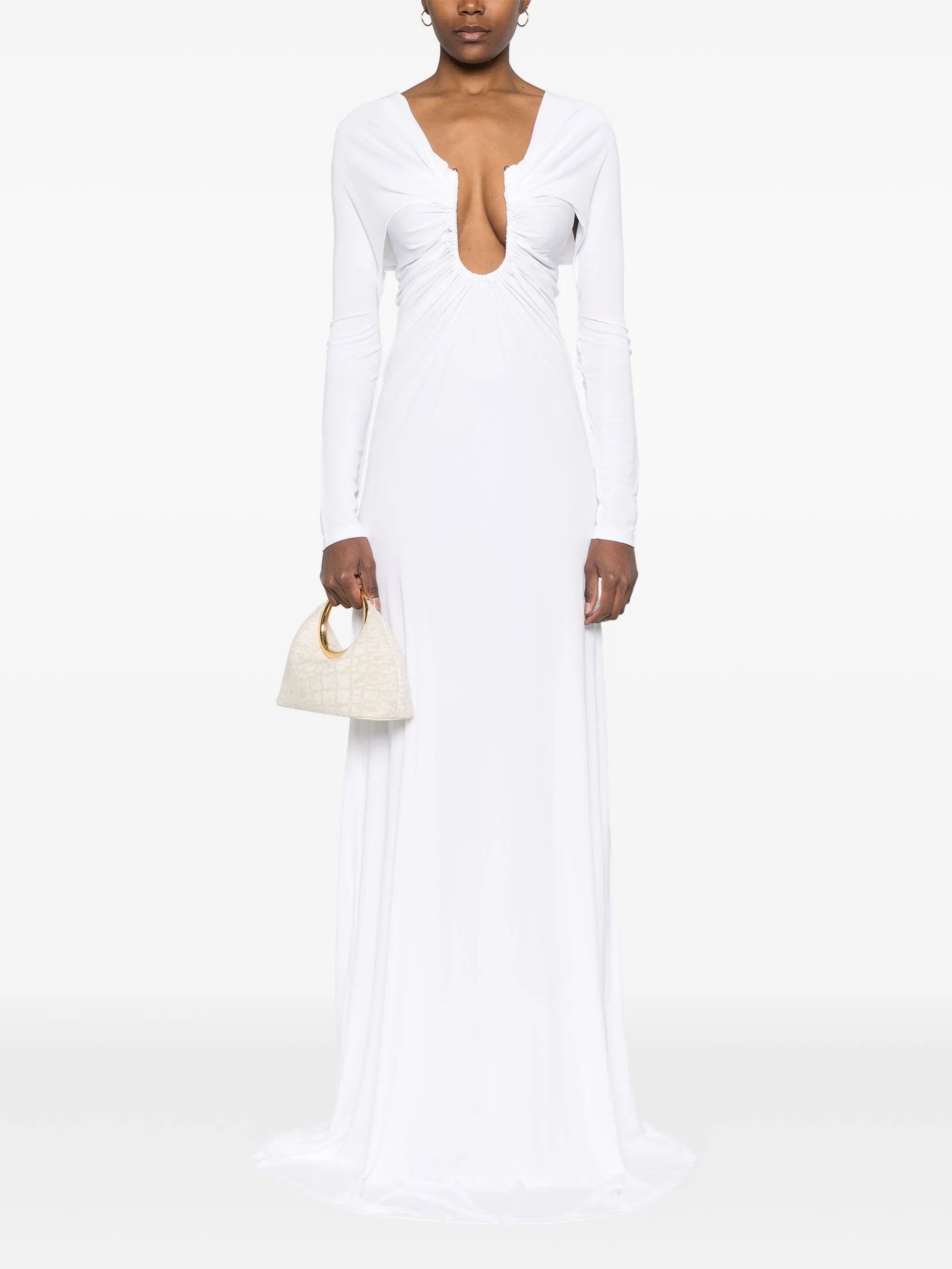 Arced Palm maxi dress
