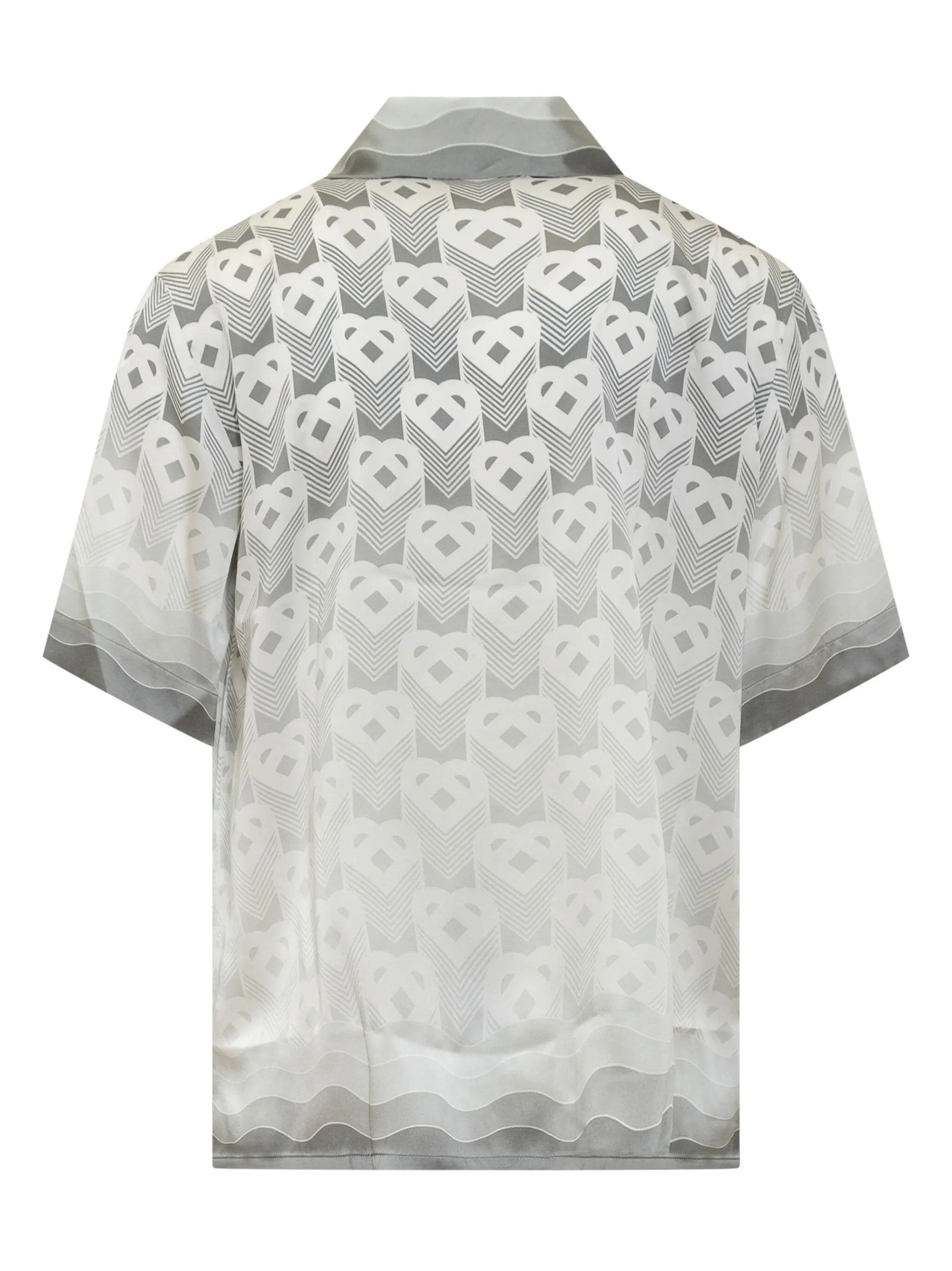 monogram-print shirt