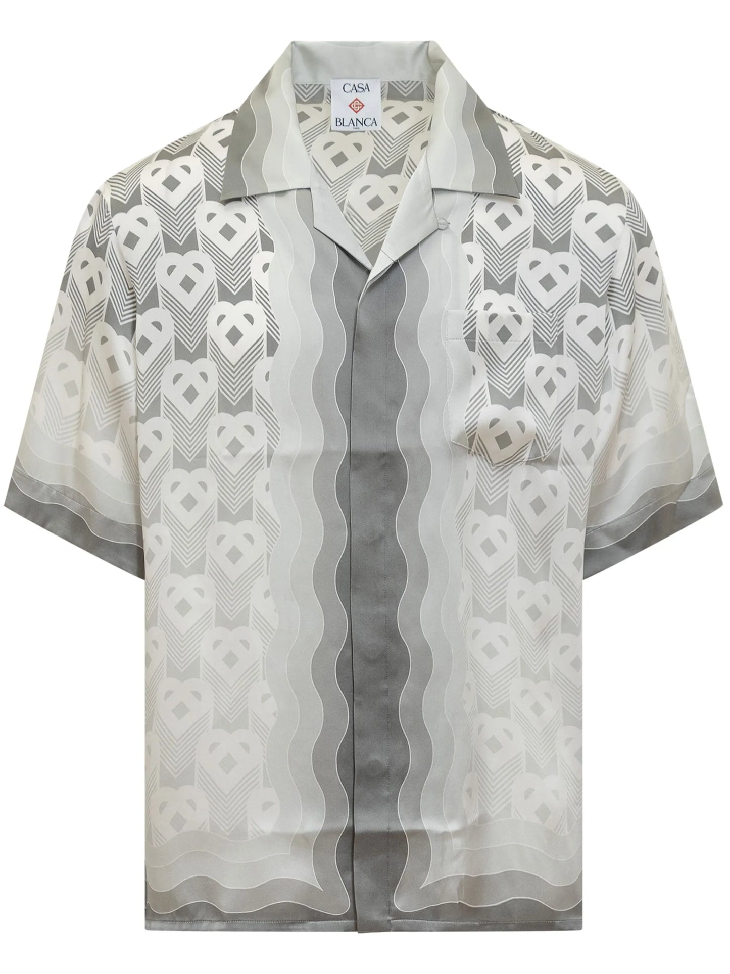 monogram-print shirt