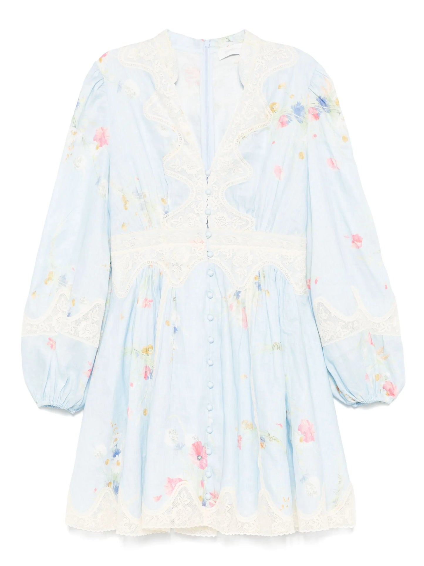 Lucky lace plunge mini dress