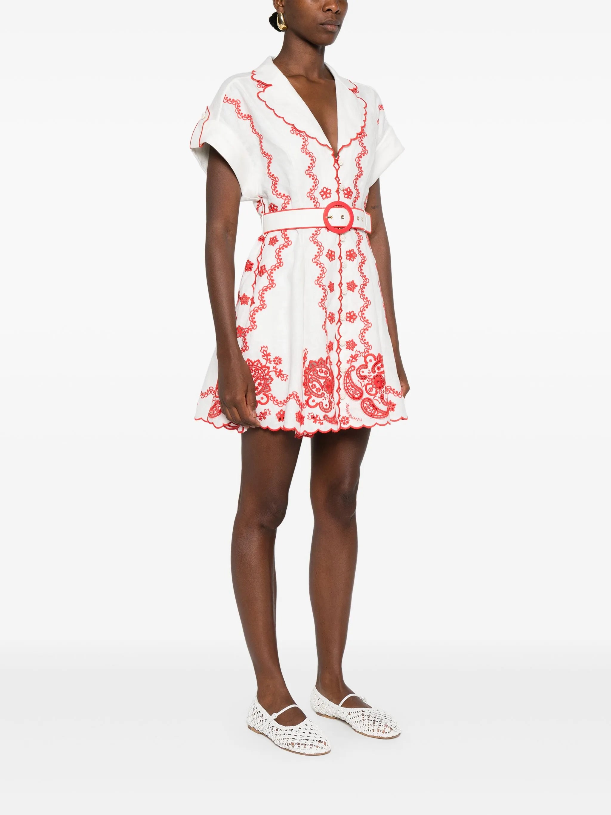 Lucky Embroidered mini dress