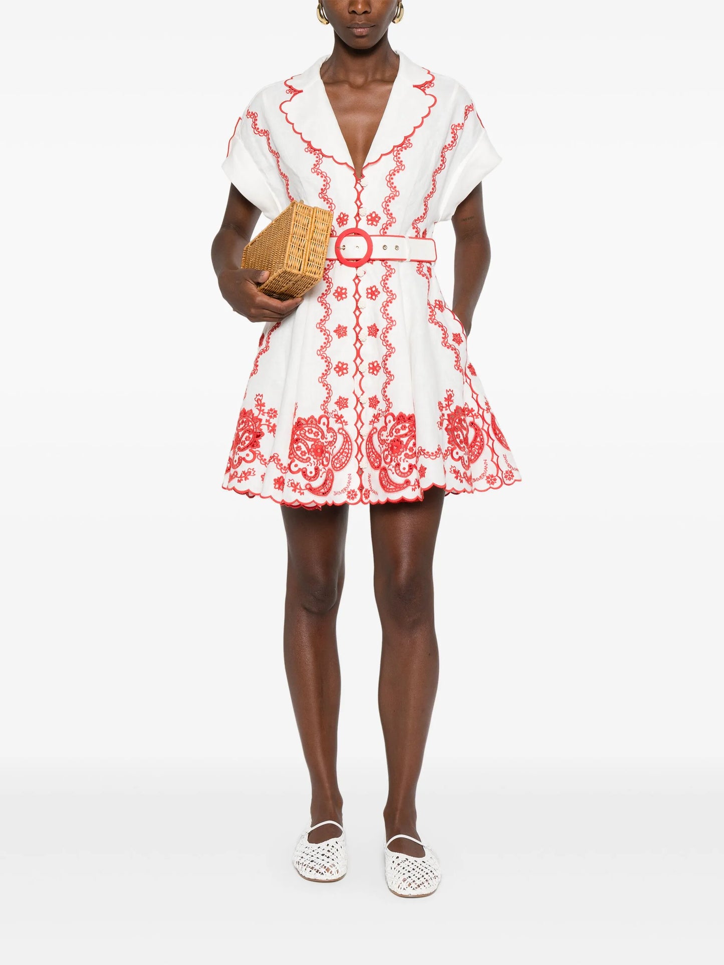 Lucky embroidered mini dress