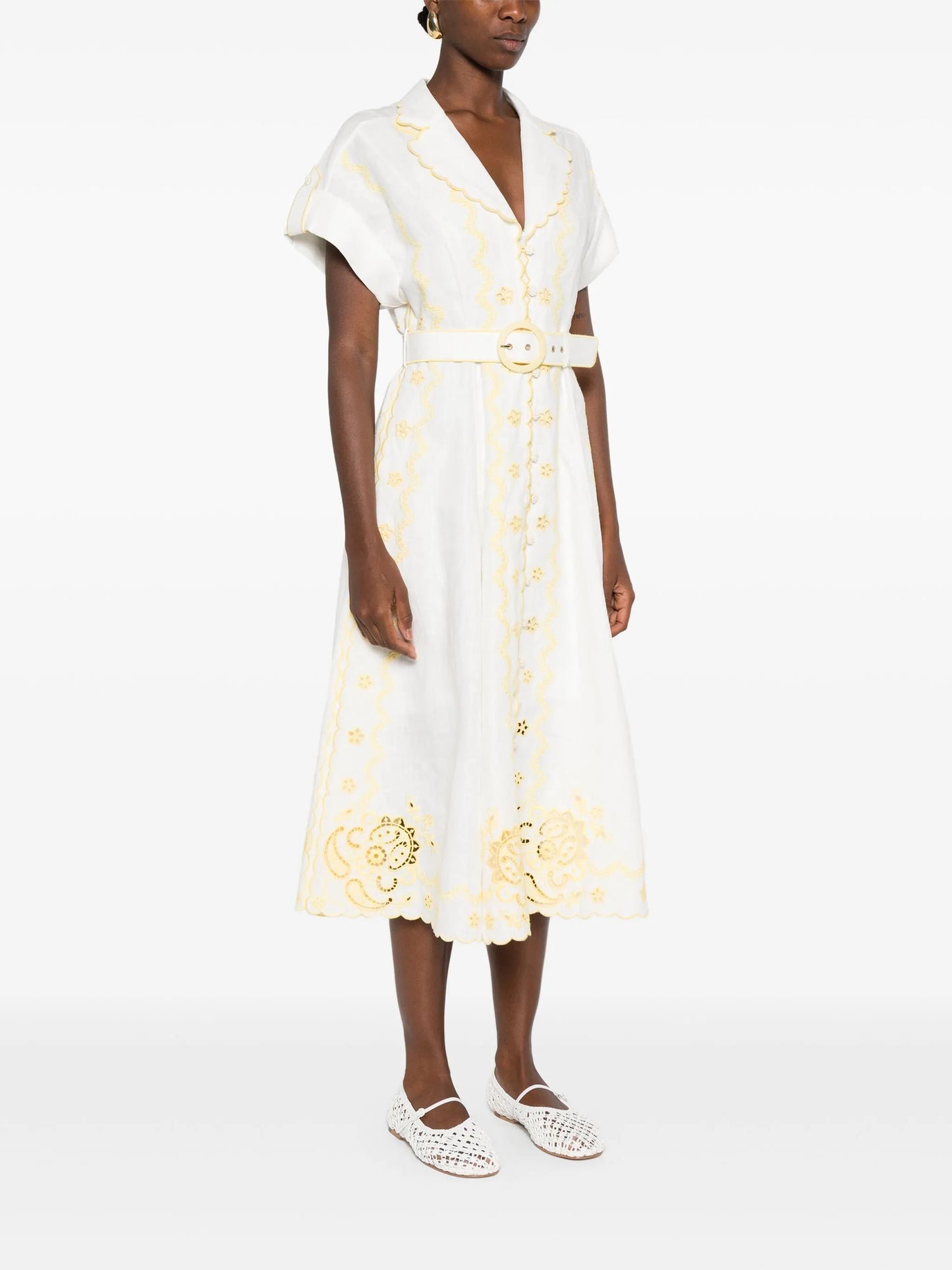 Lucky embroidered midi dress