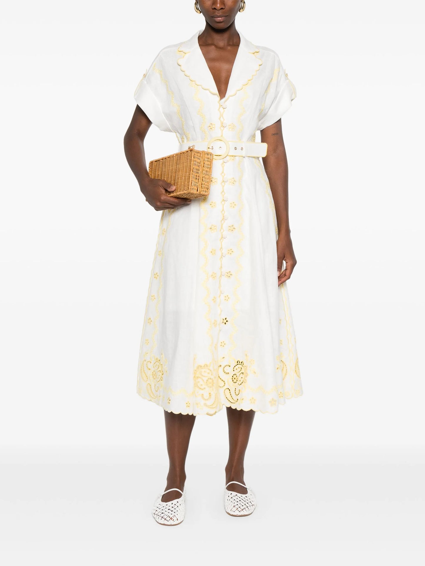 Lucky embroidered midi dress