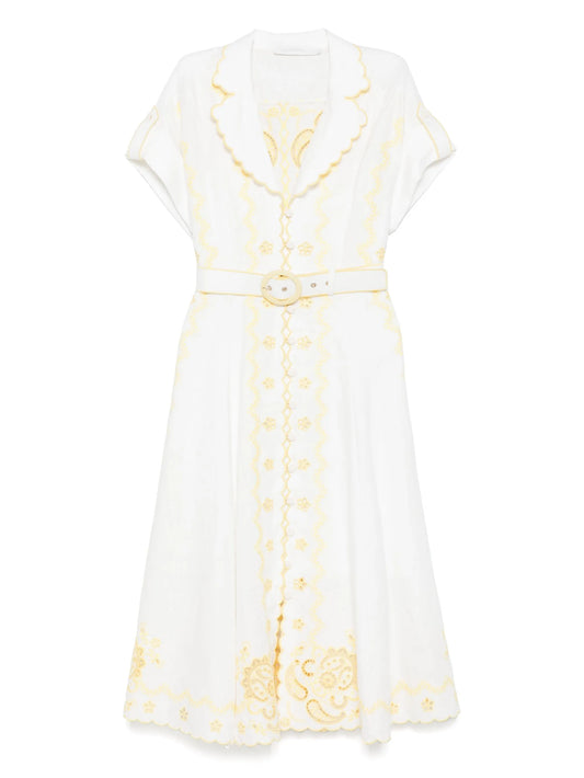 Lucky embroidered midi dress