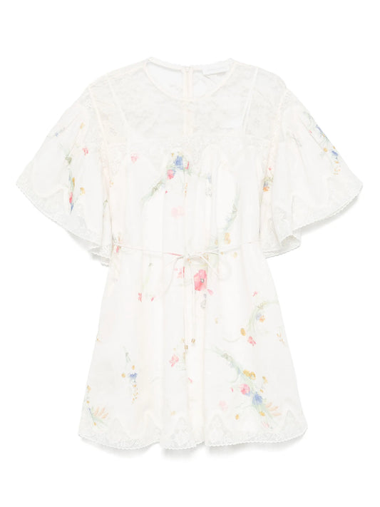 lace-trim dress