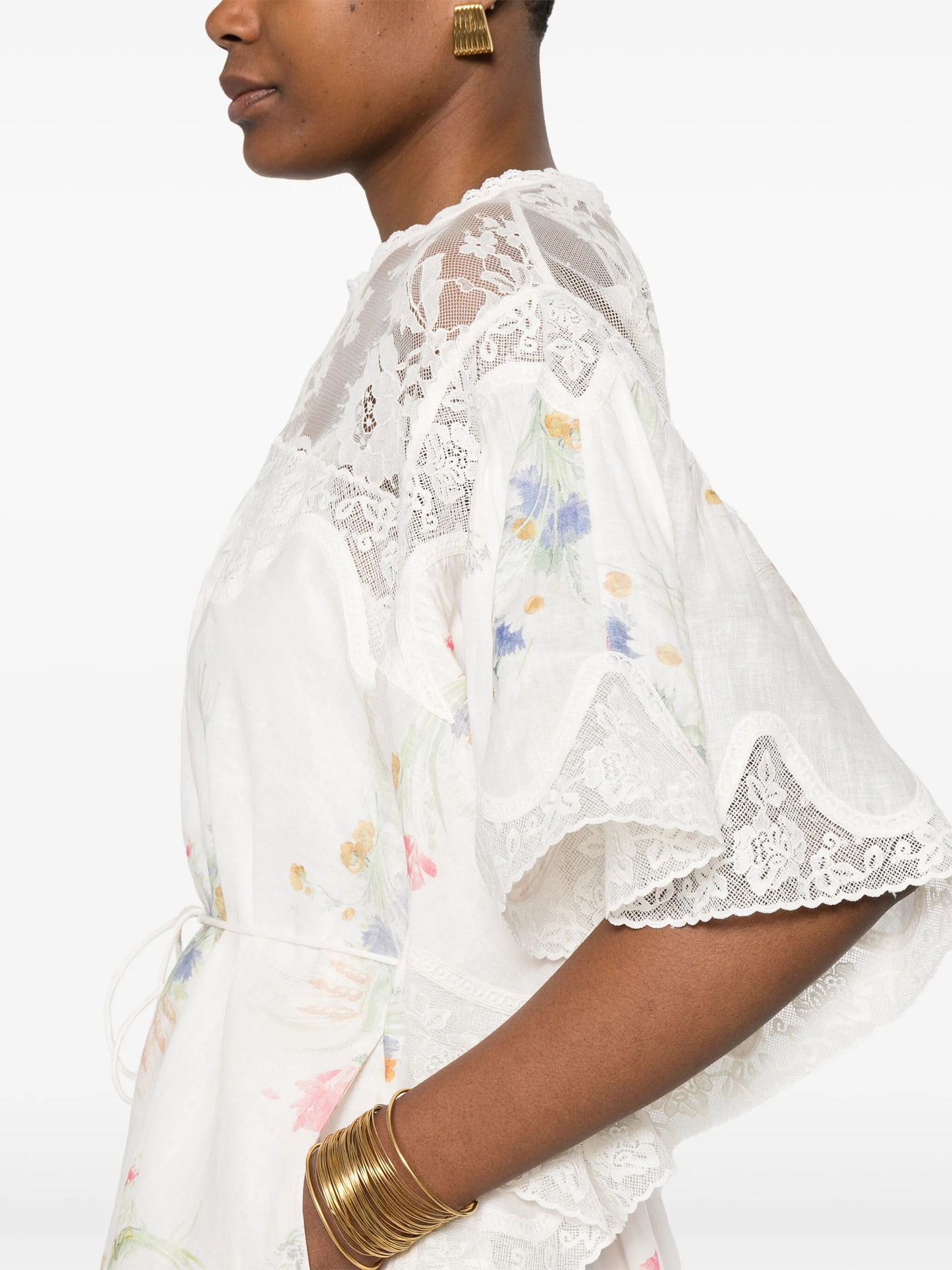 lace-trim dress