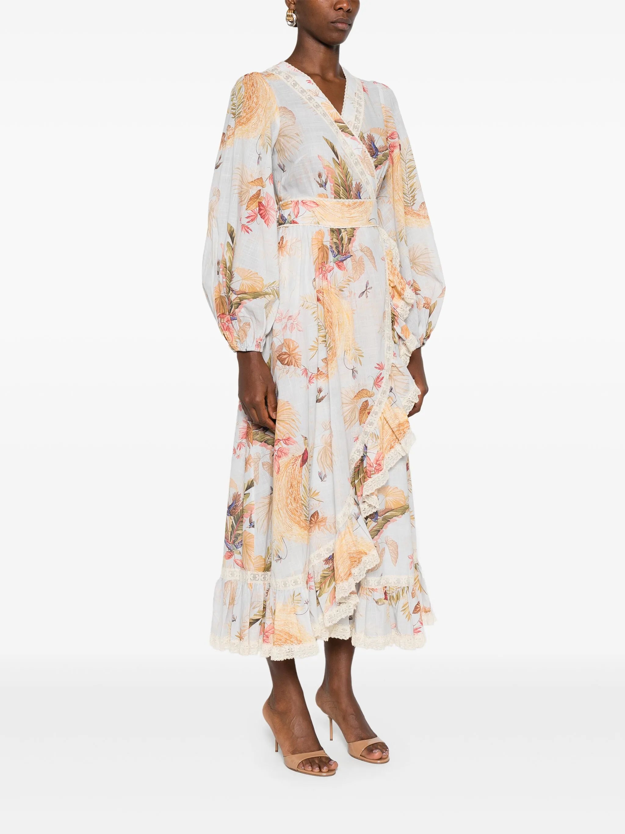 Ascension Frill midi dress