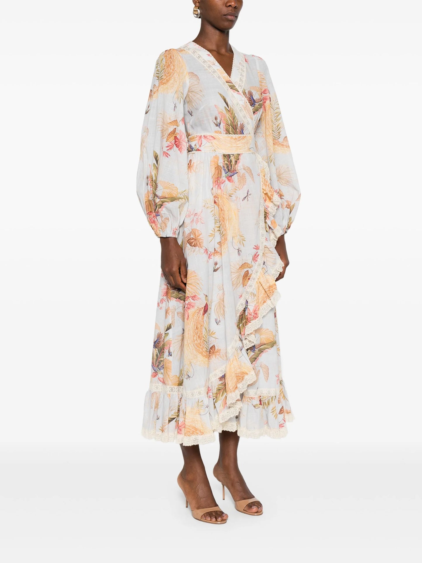 Ascension Frill midi dress