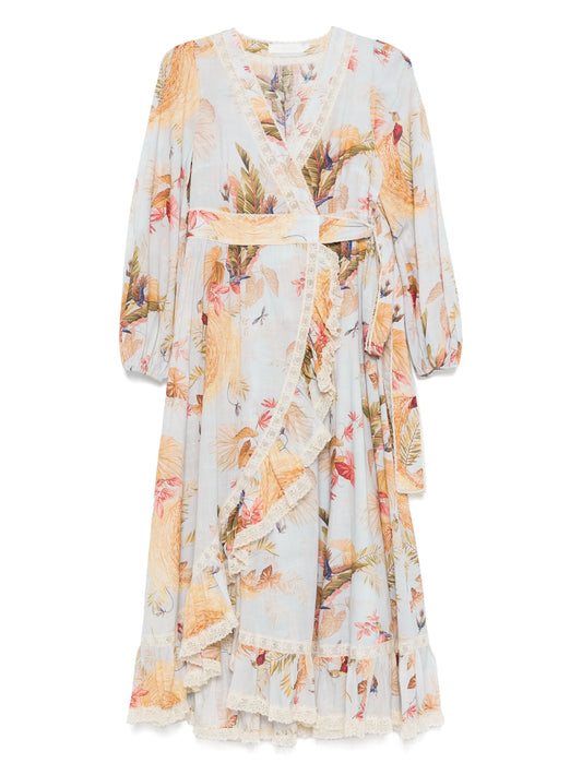 Ascension frill midi dress