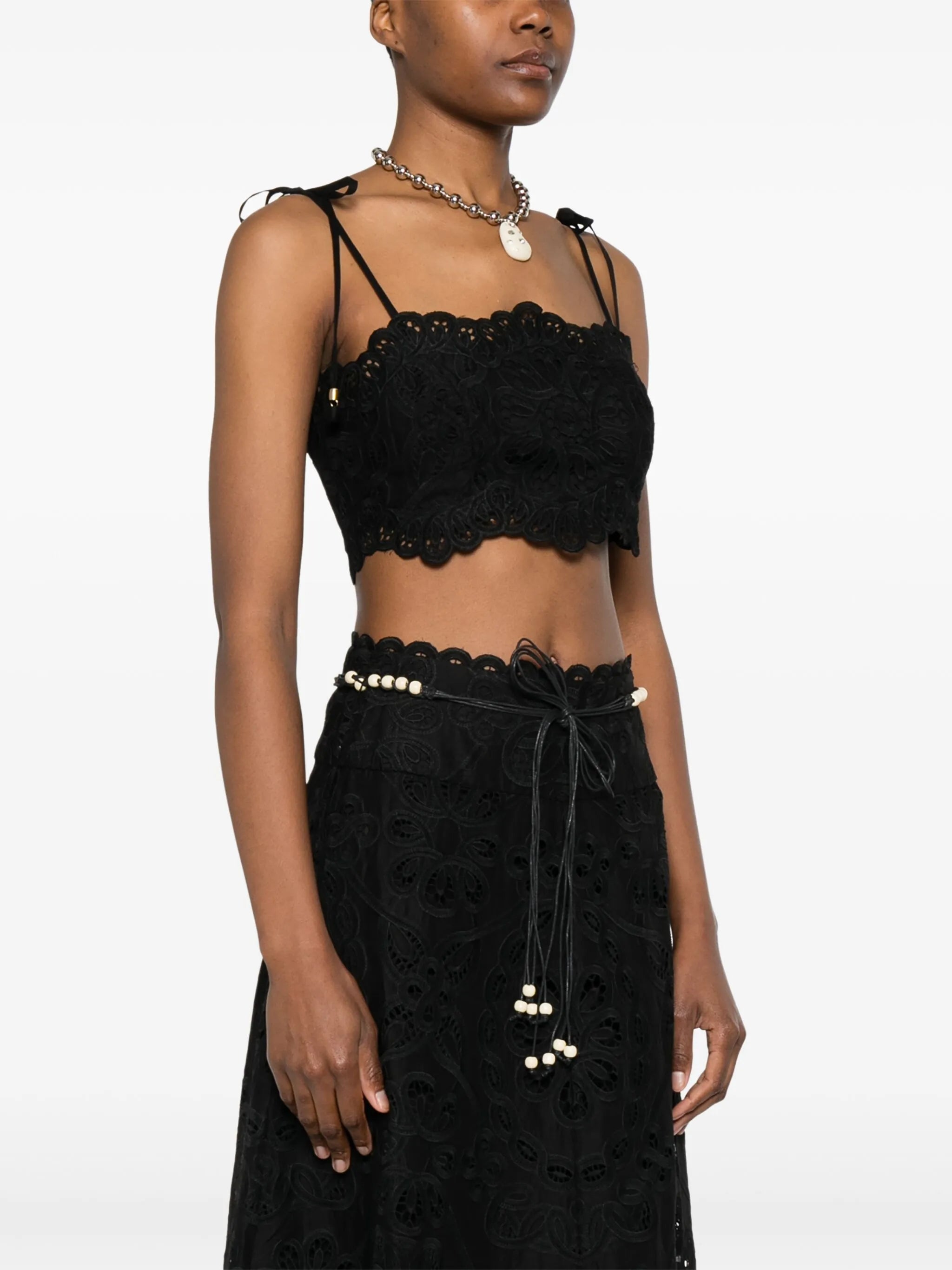 Rhiannon embroidered crop top