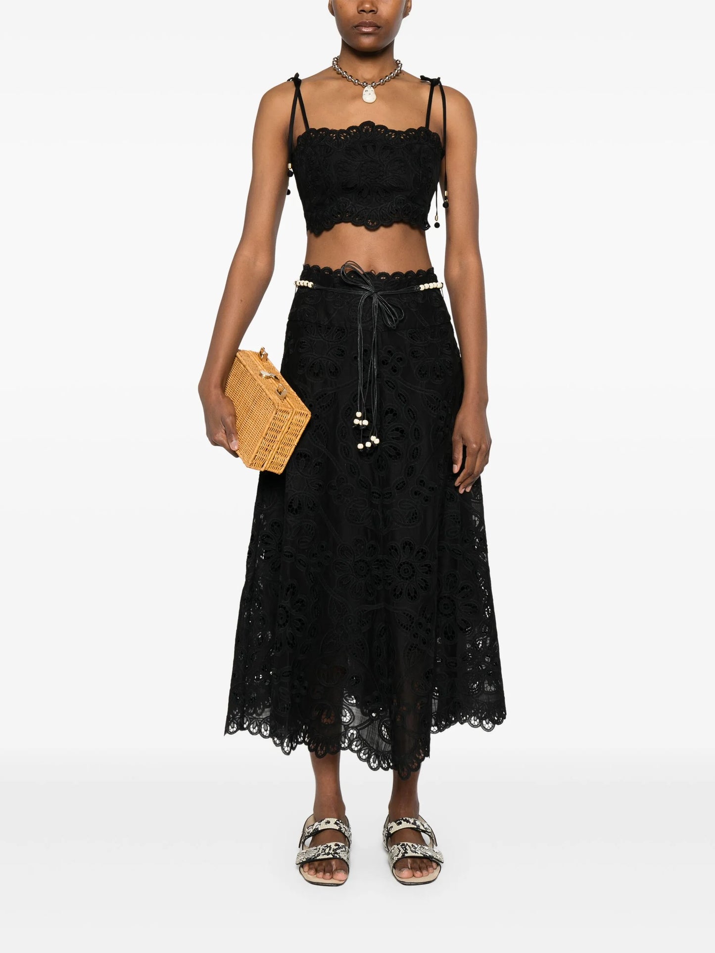 Rhiannon embroidered crop top