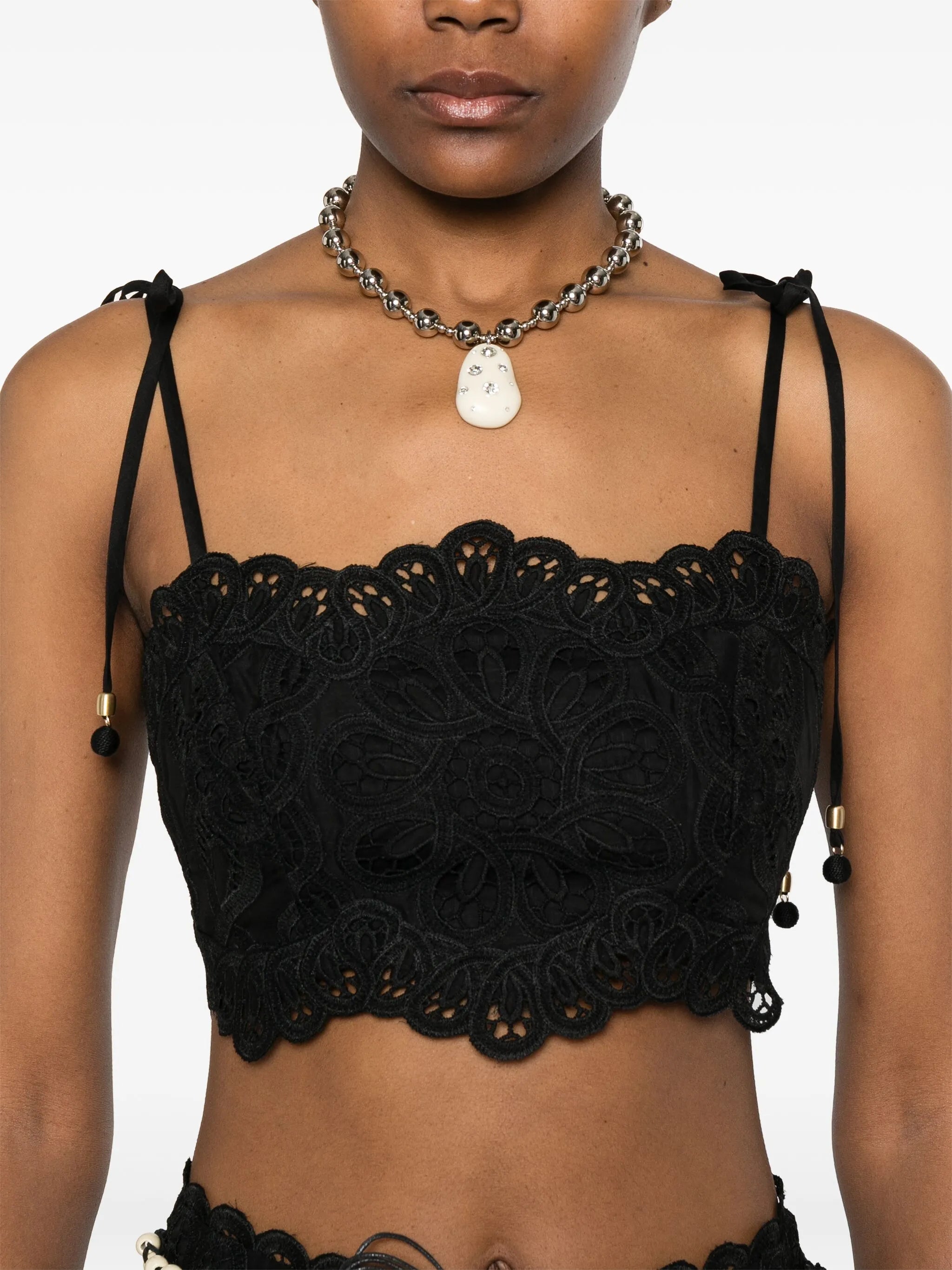 Rhiannon embroidered crop top