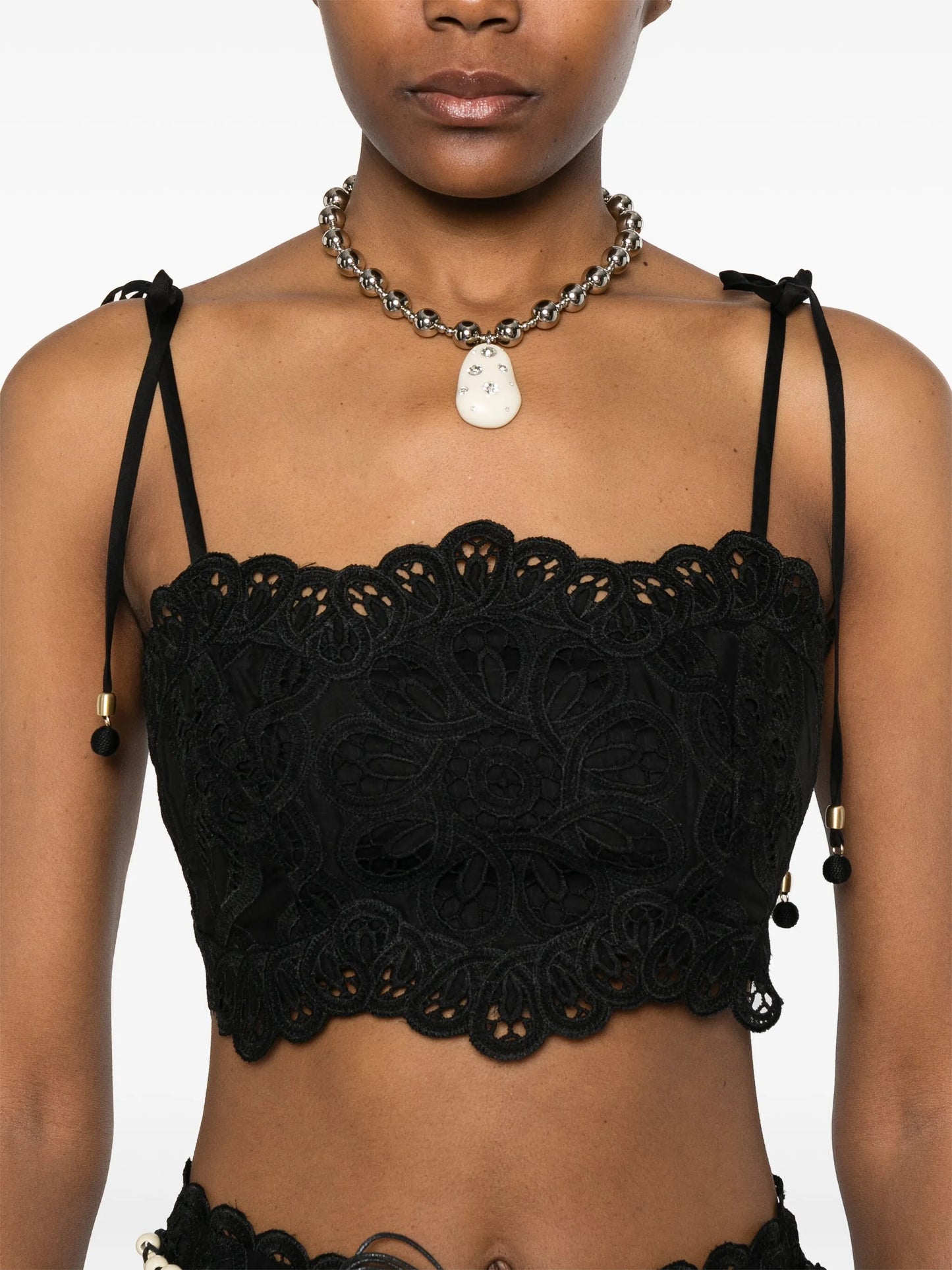 Rhiannon embroidered crop top