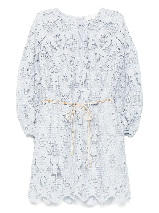 lace-detailing mini dress