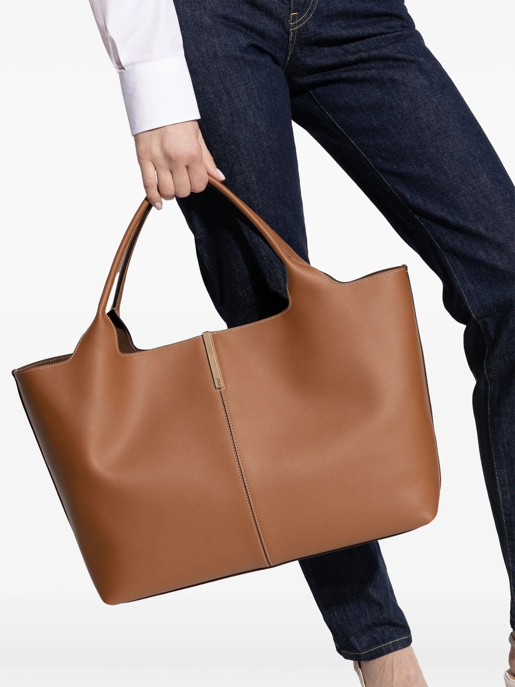 shopping bag in leather medium