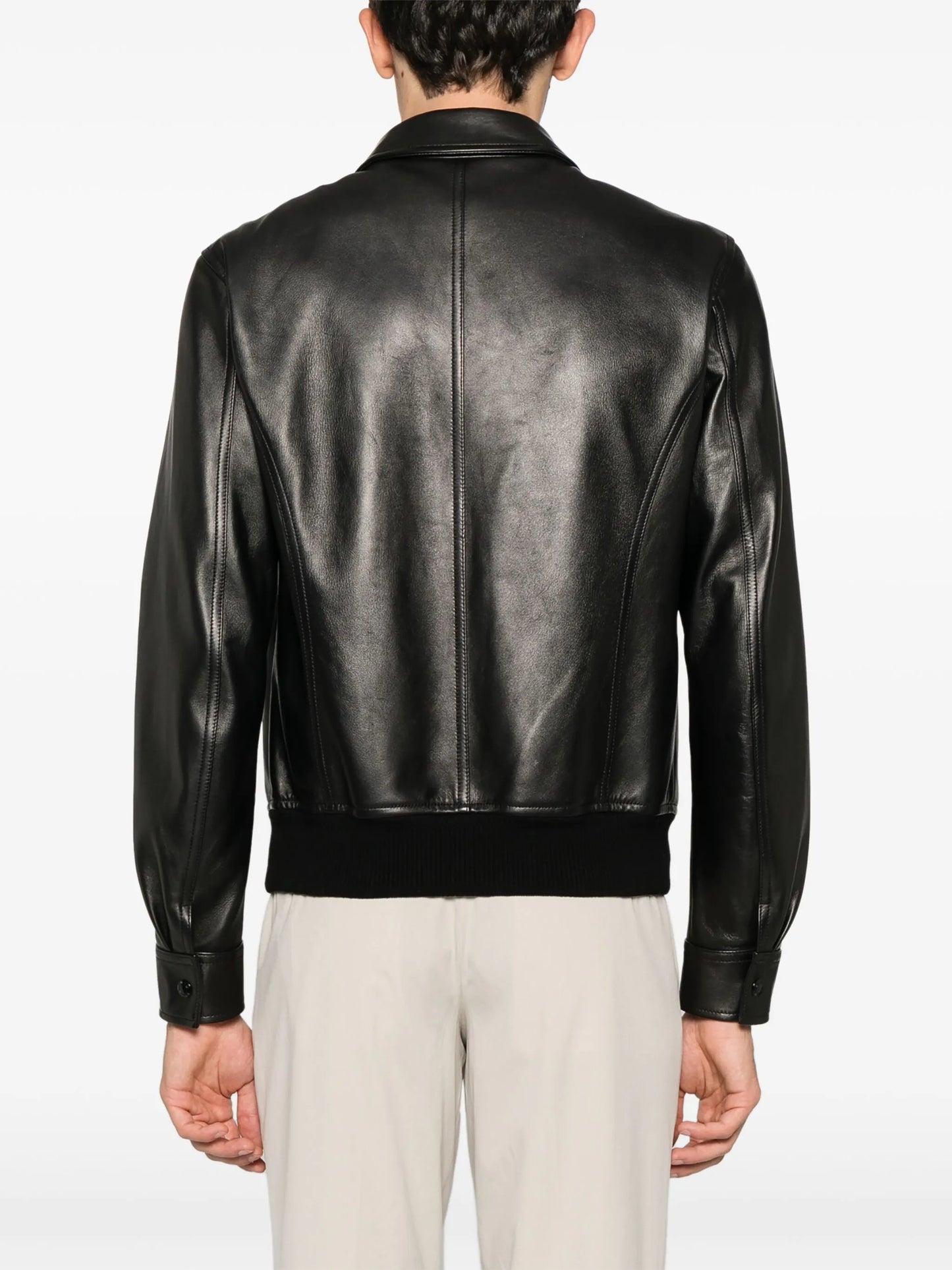 leather contrast jacket
