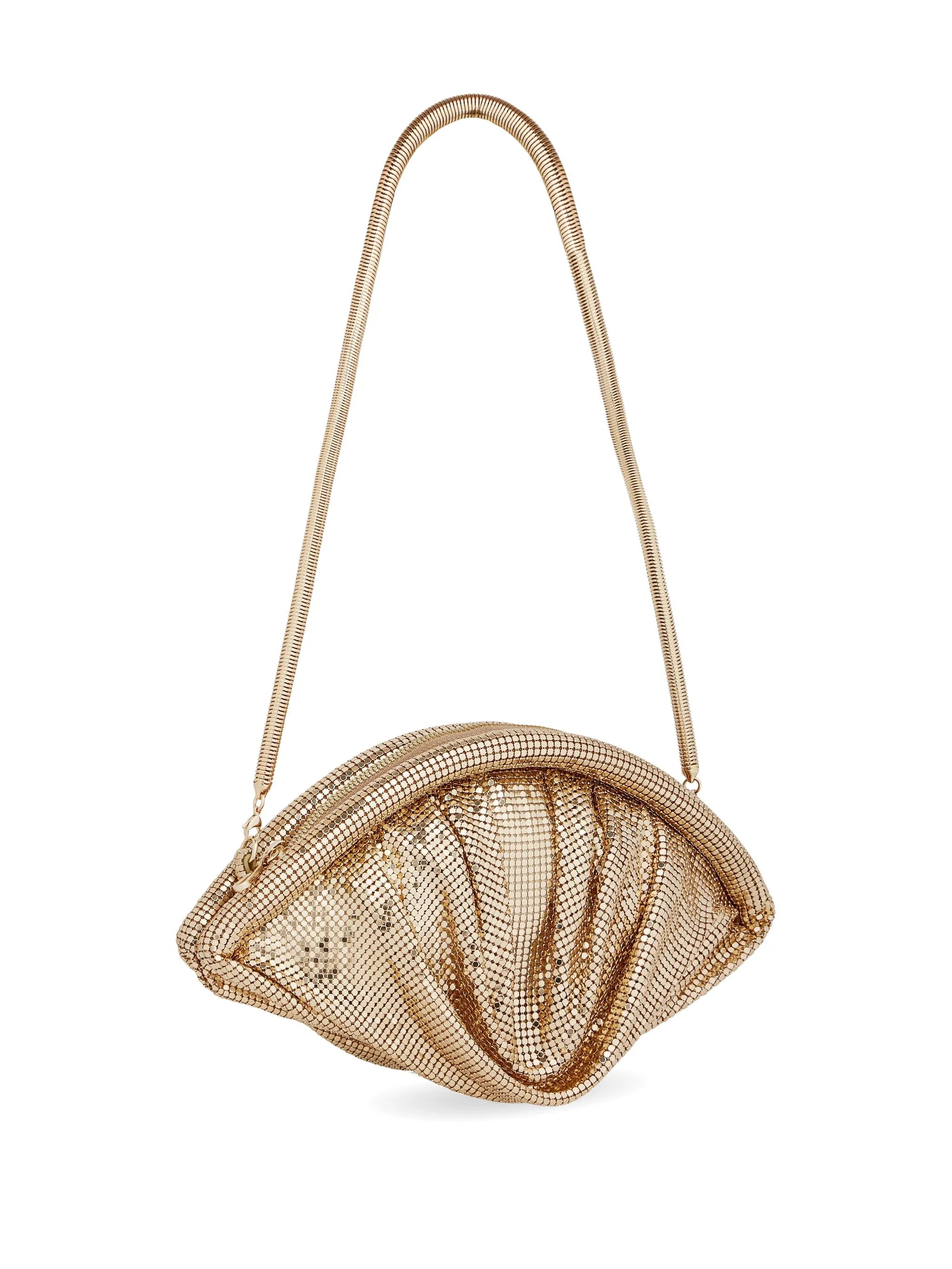 mesh evening clutch bag