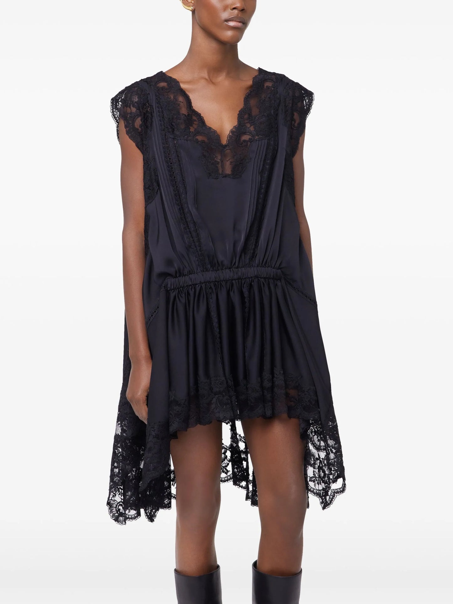 lace satin dress
