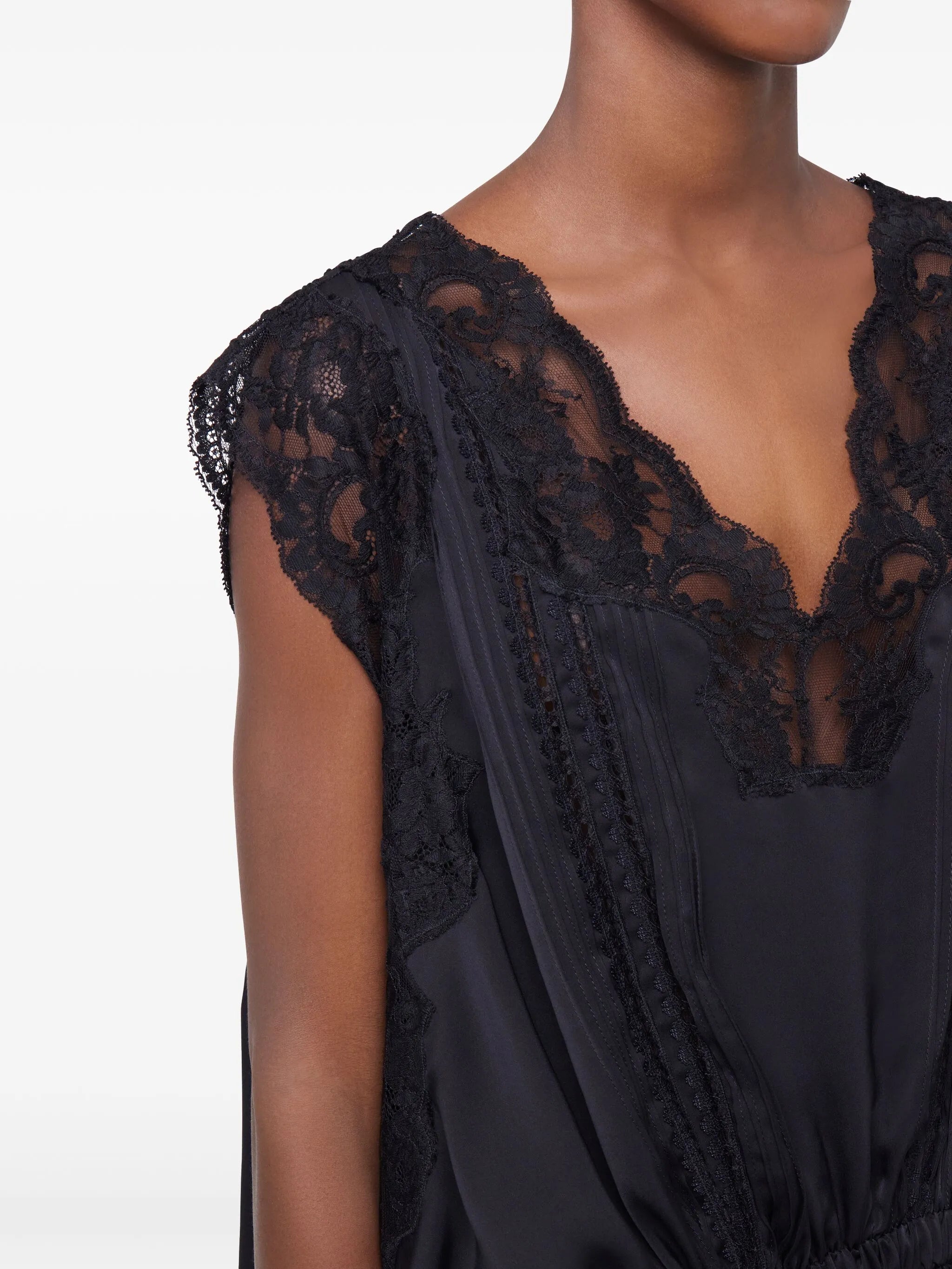 lace satin dress