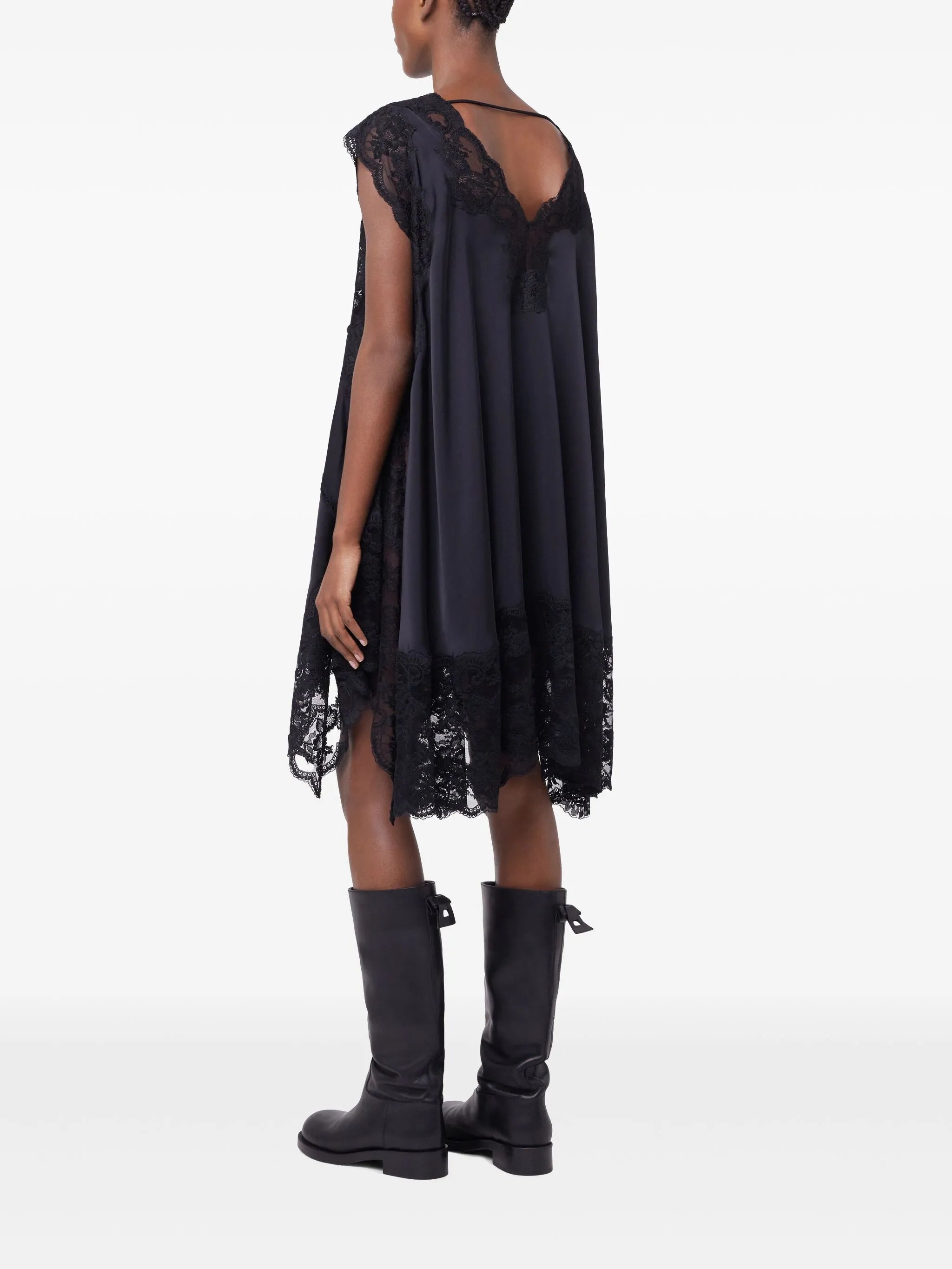 lace satin dress