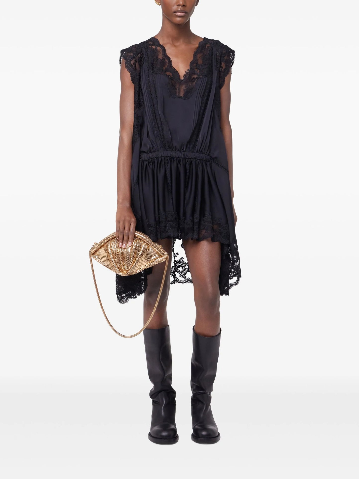 lace satin dress