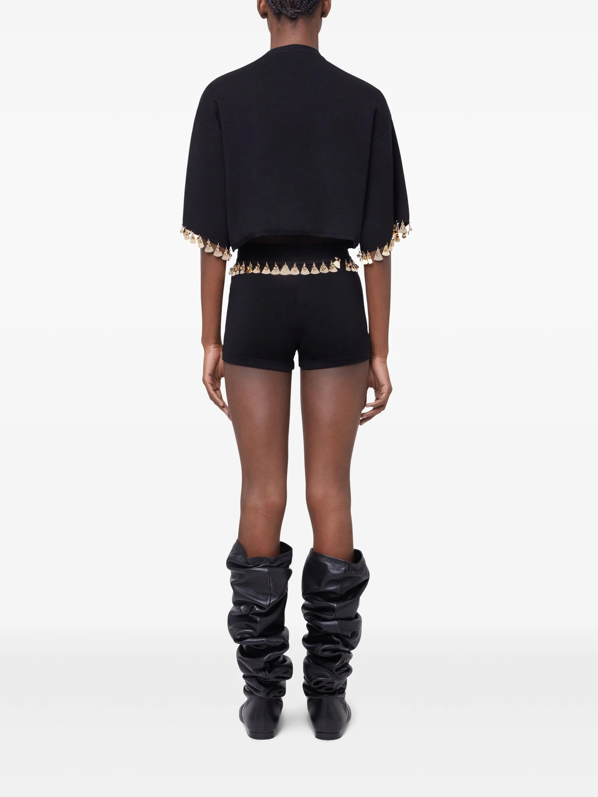 knitted cropped T-shirt
