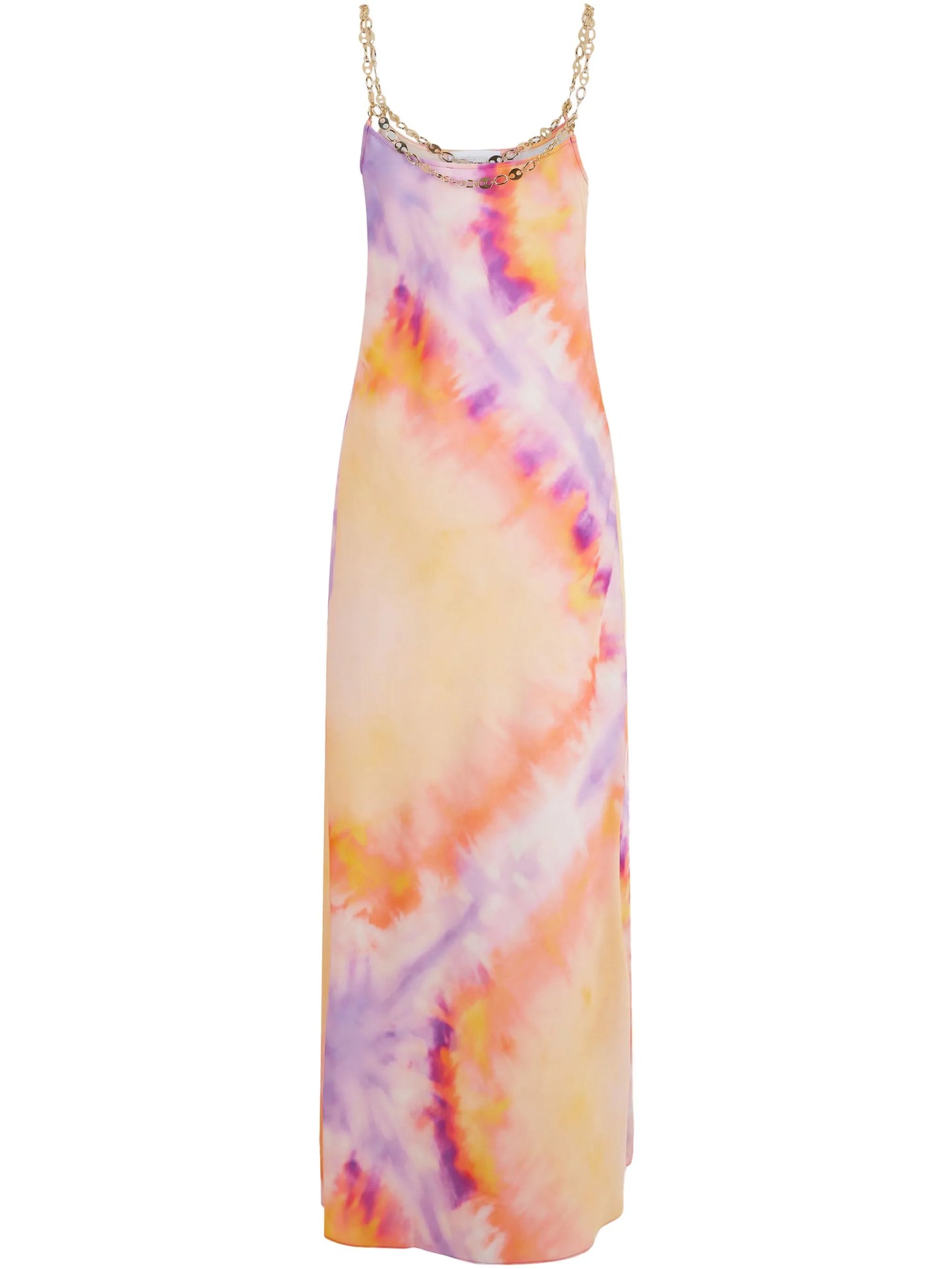 printed satin maxi dress