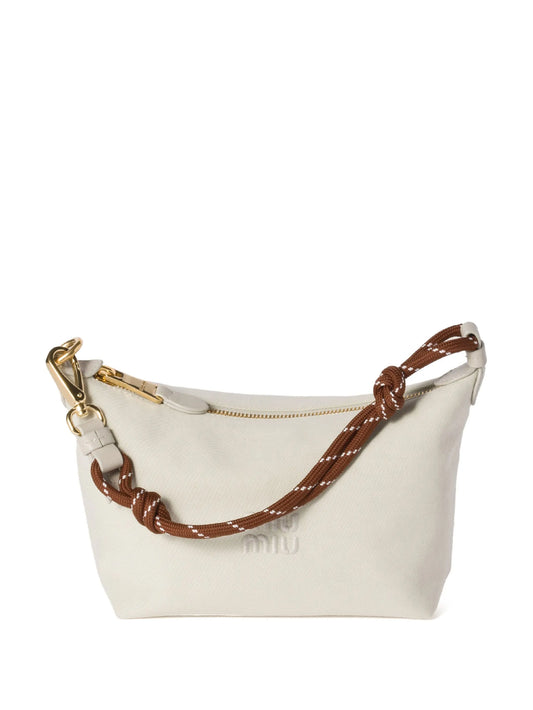 mini Gabardine rope-handle make up bag